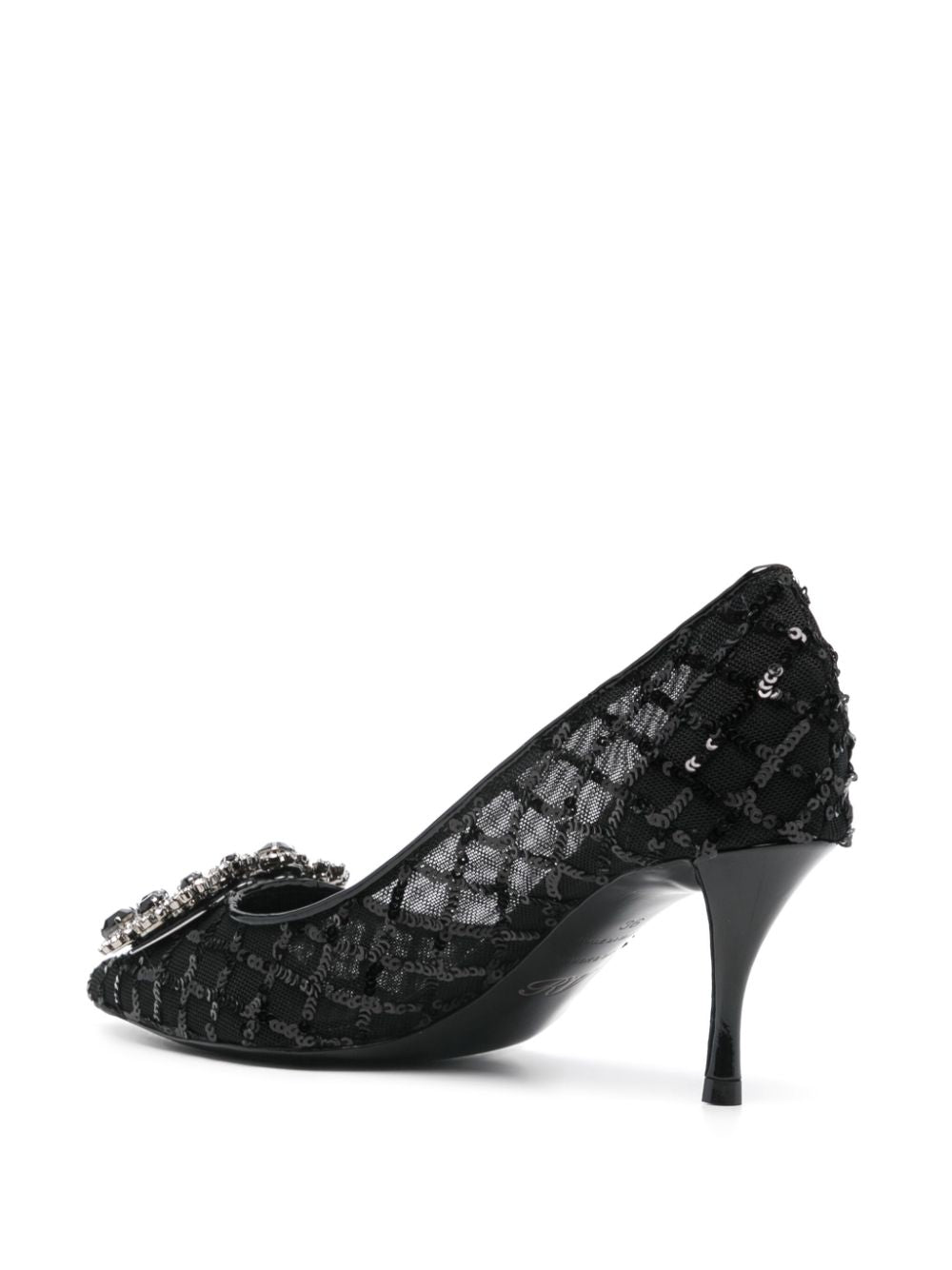 ROGER VIVIER Flower Strass Mini Pumps - 65mm Mid Heel