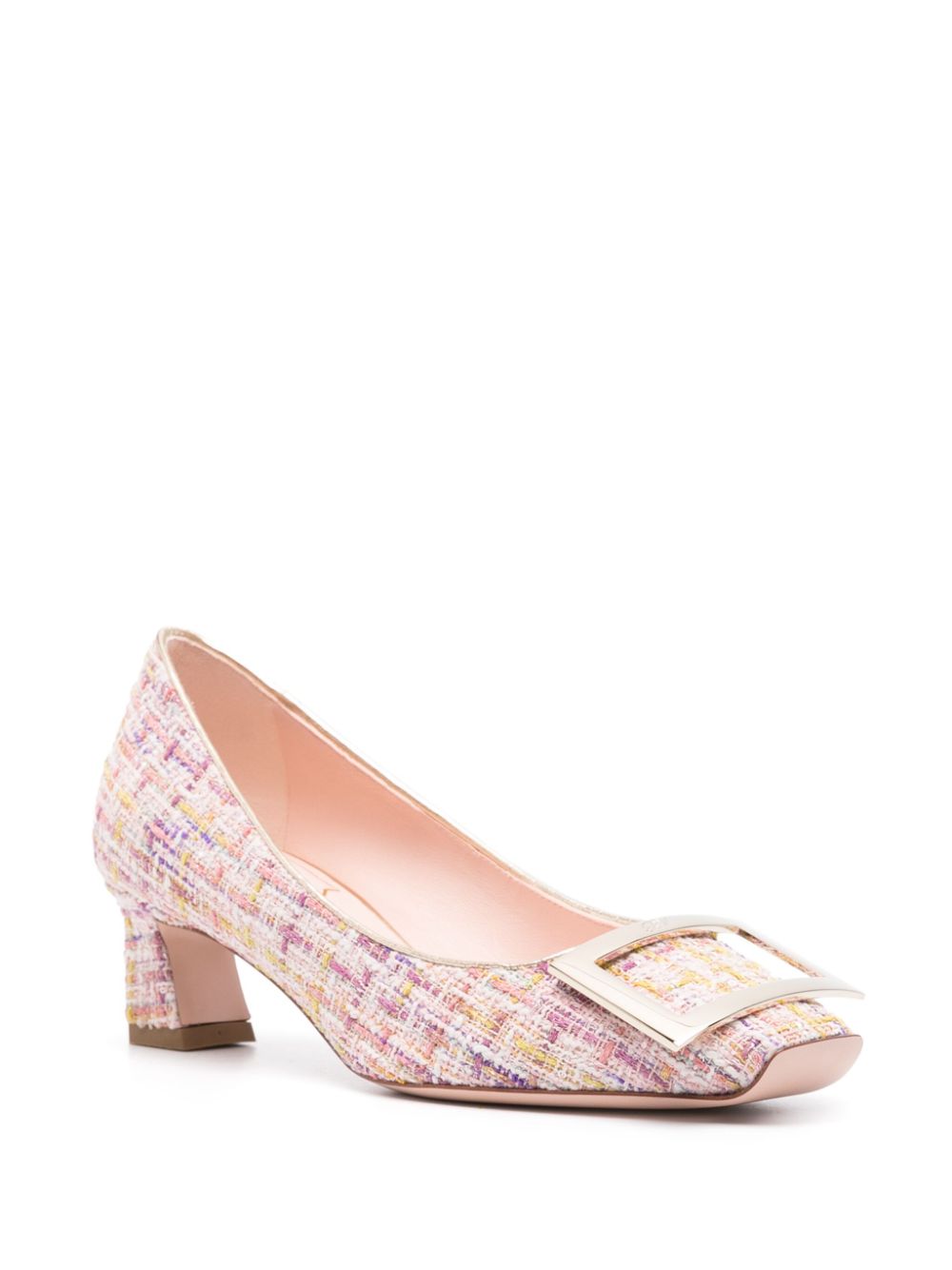 ROGER VIVIER Knit Slip-On Pumps with Block Heel