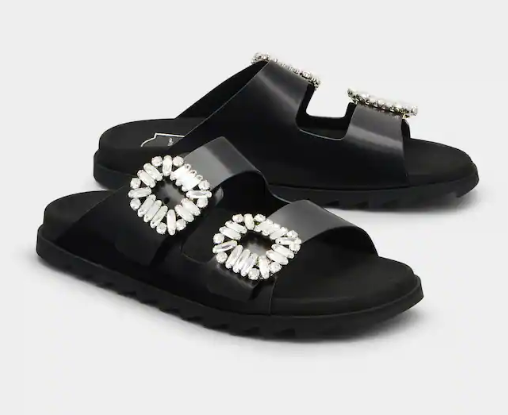 ROGER VIVIER Flat Slidy Viv Sandals for Women
