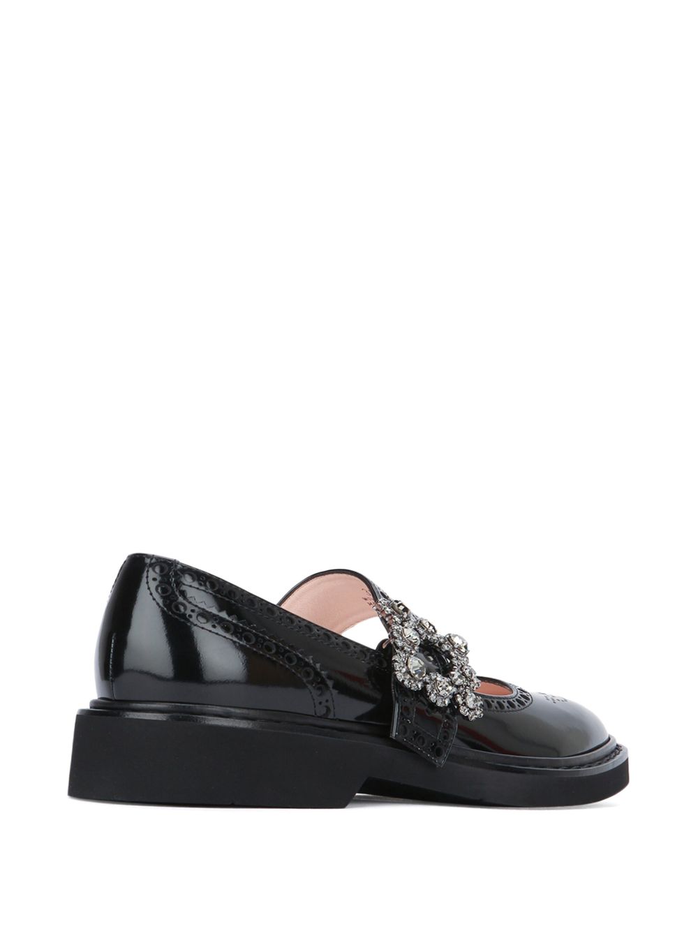 ROGER VIVIER Buckle Flat Crystal Sandals