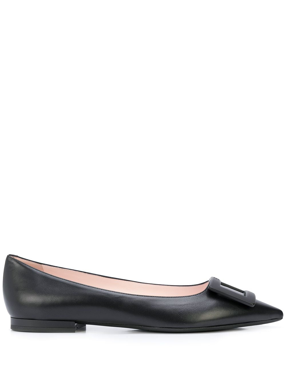 ROGER VIVIER Elegant Ballerina Flats with Square Buckle - Heel Height 0.5cm