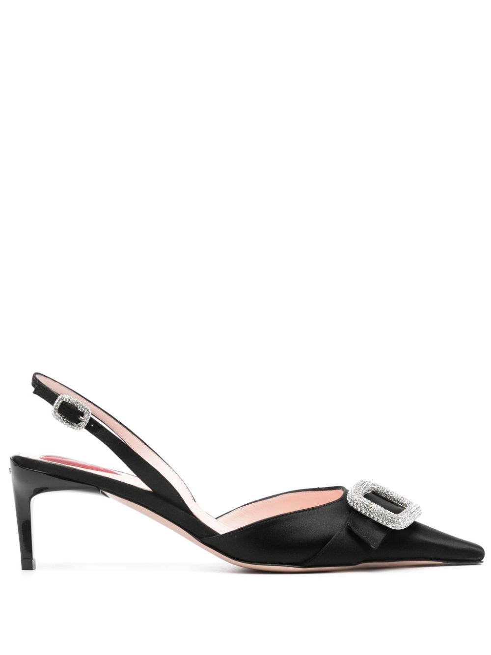 ROGER VIVIER Dorsay Satin Slingback Pumps