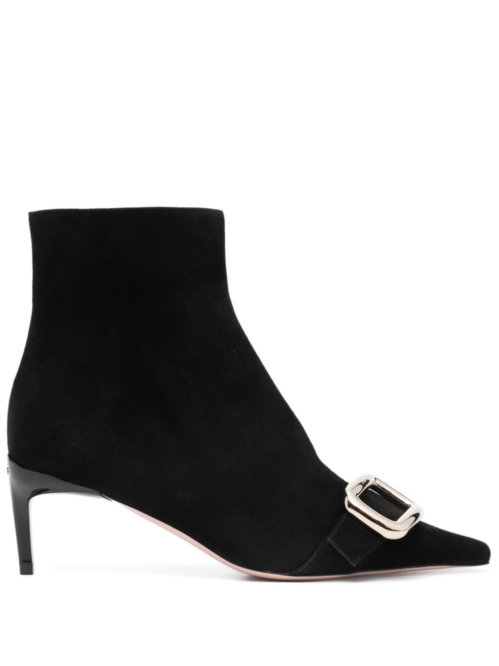 ROGER VIVIER Chic Heel Ankle Boots with Decorative Buckle - FW24