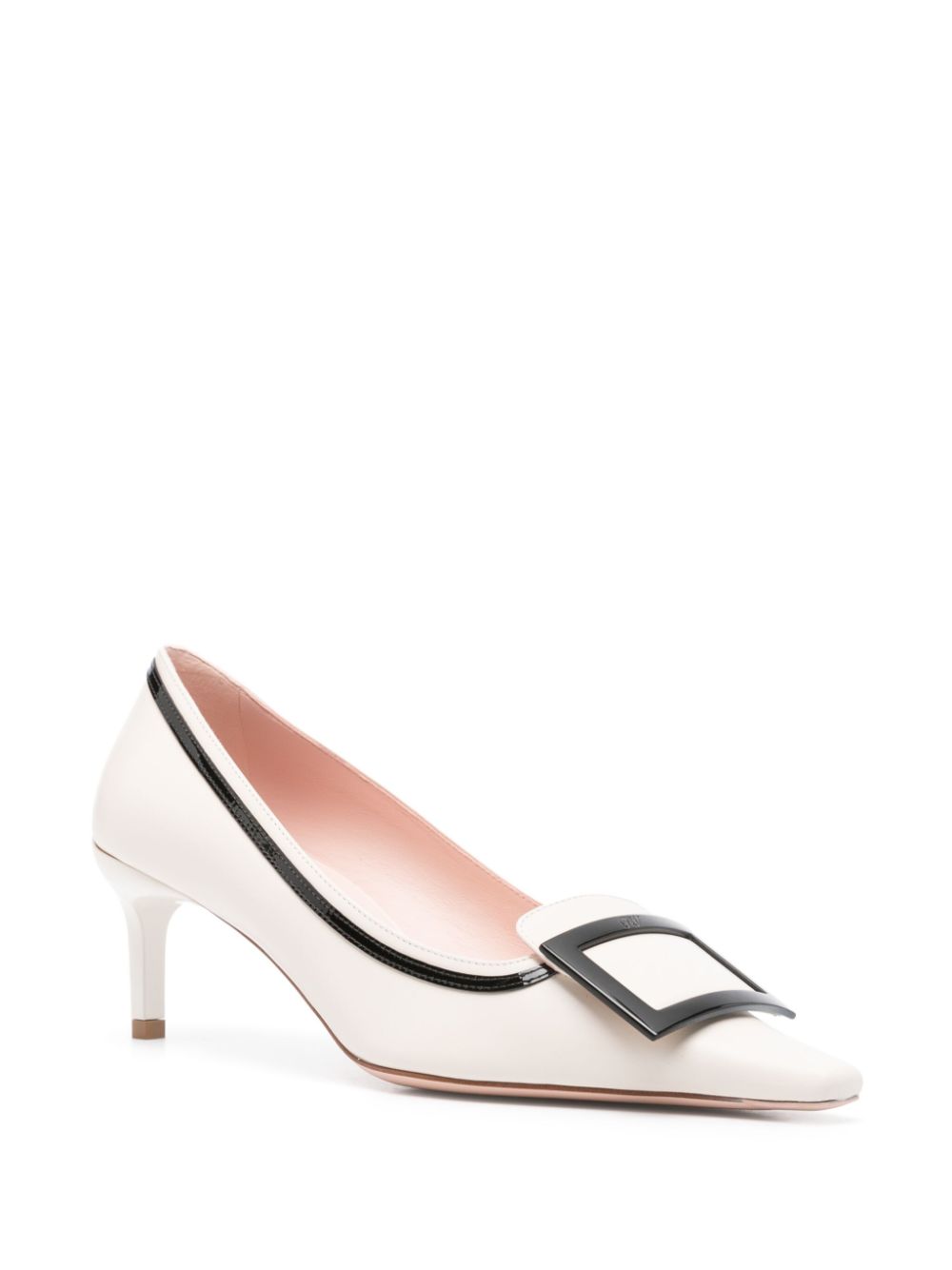 ROGER VIVIER Elegant 55mm Low Heel Leather Pumps