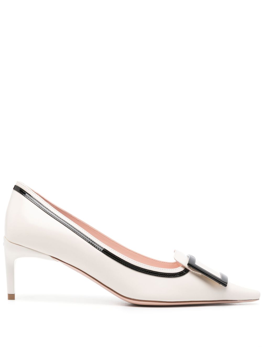 ROGER VIVIER Elegant 55mm Low Heel Leather Pumps