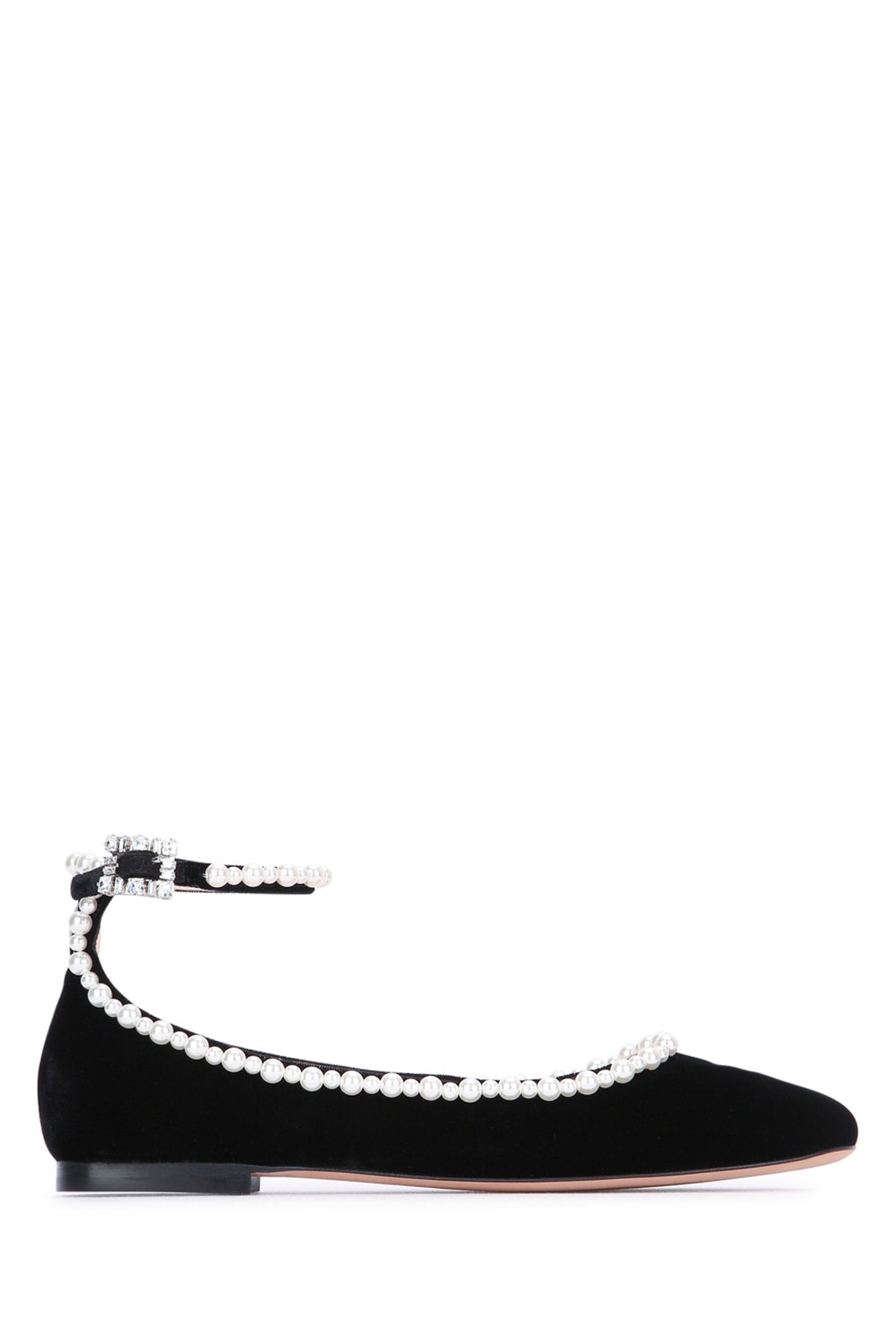 ROGER VIVIER Round Toe Pearl Soft Ballerina Shoes