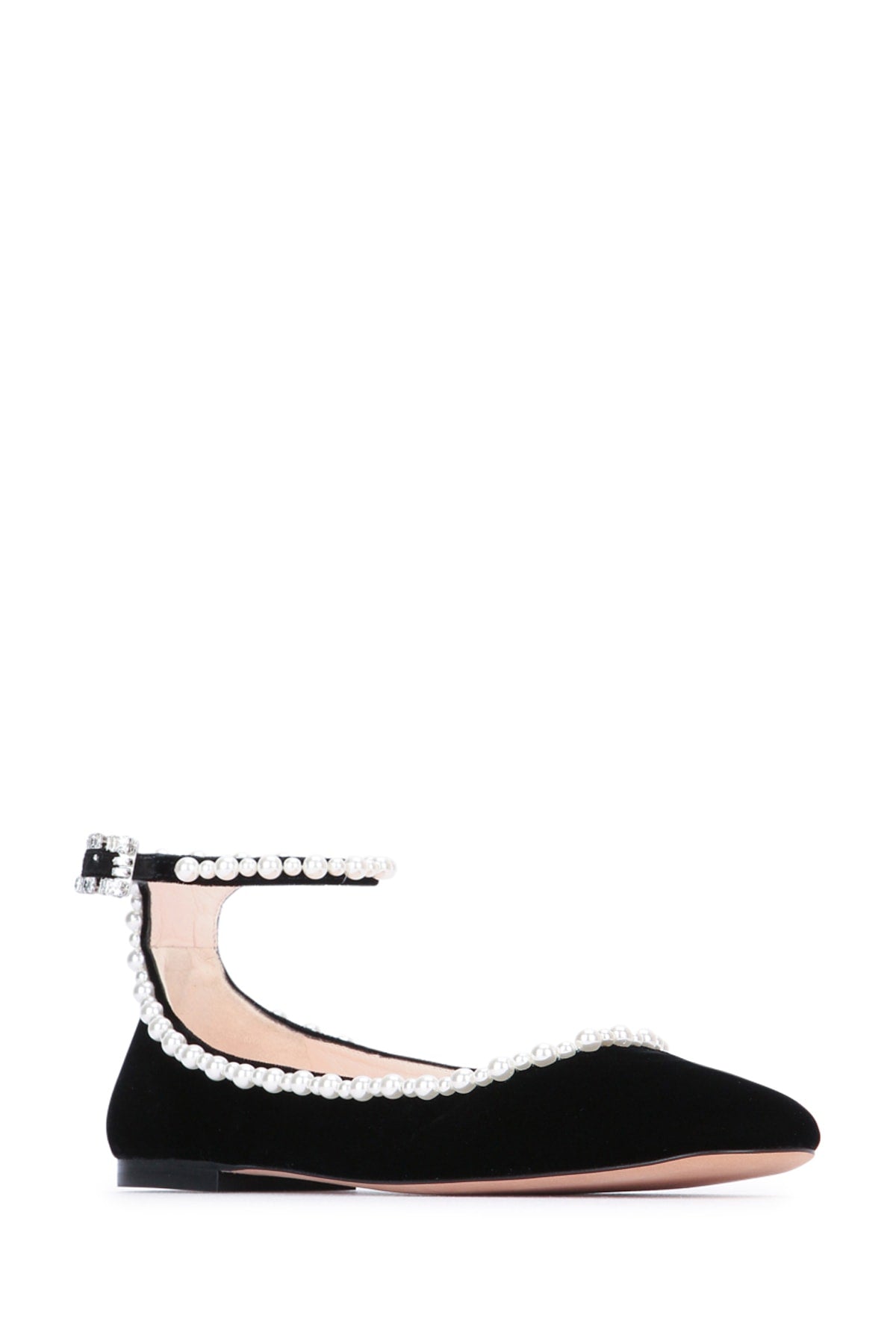 ROGER VIVIER Round Toe Pearl Soft Ballerina Shoes