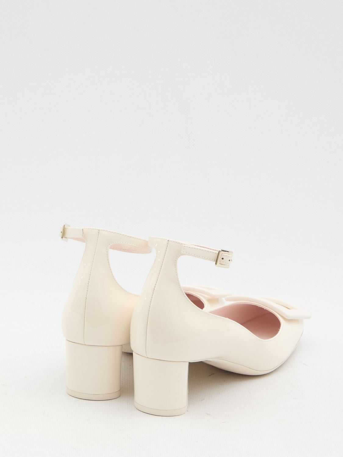 ROGER VIVIER Elegant Ankle Strap Pumps with Square Toe - Heel Height: 4.5 cm