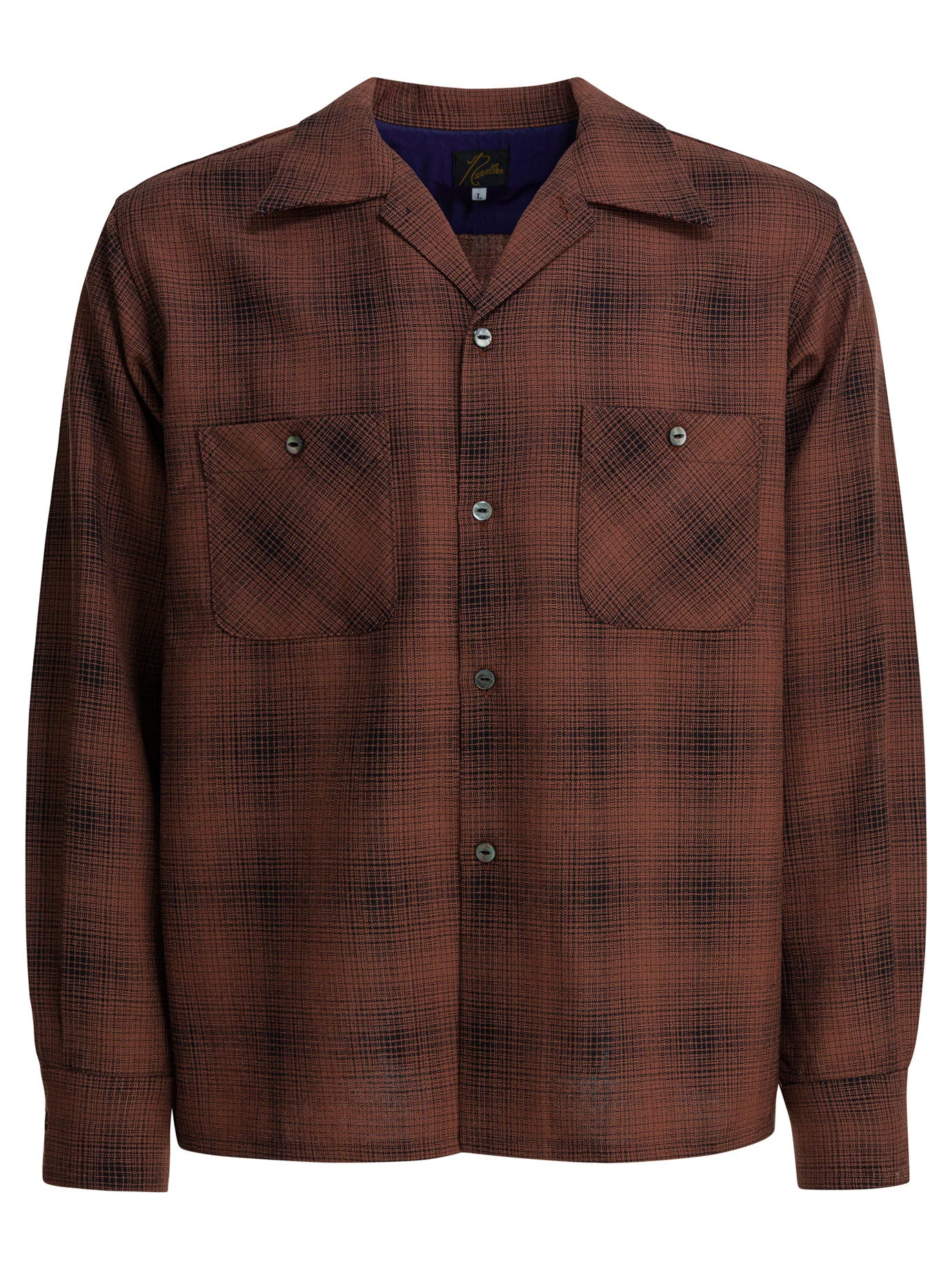 NEEDLES Checkered Design Wool Regular Fit One-Up Shirt