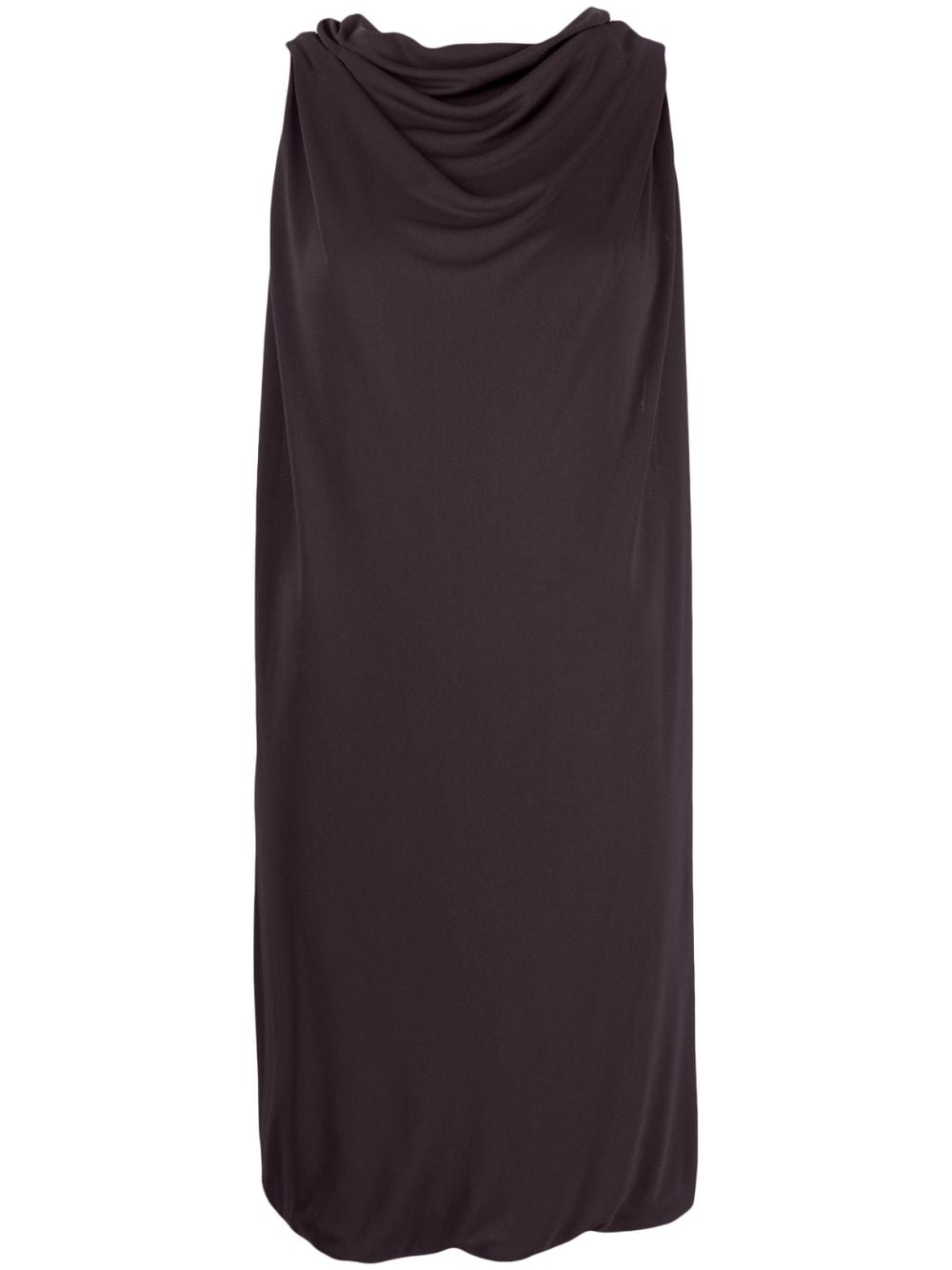 LANVIN Twisted Back Knee Scarf Mini Dress