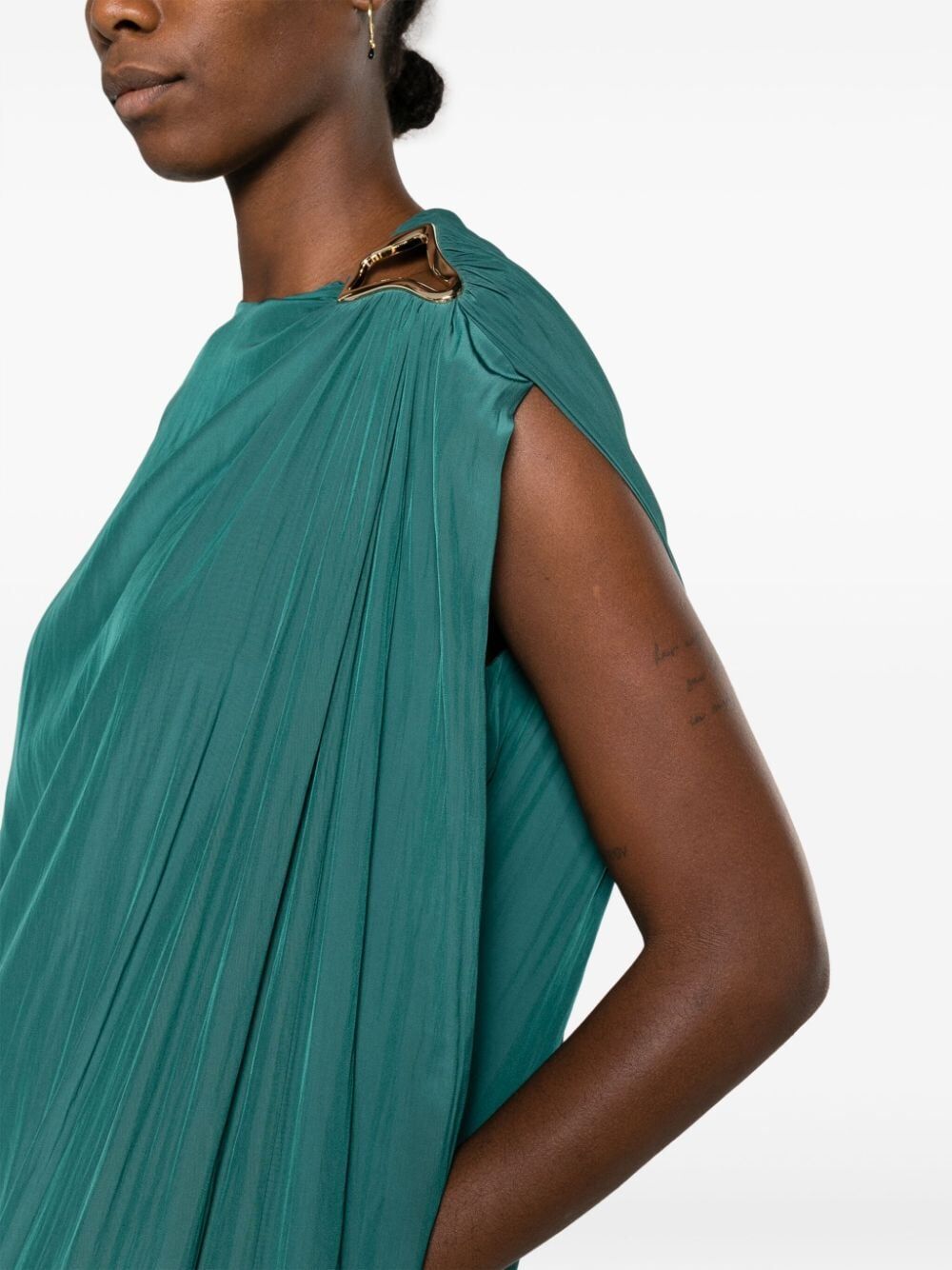 LANVIN Sleeveless Draped Mini Dress