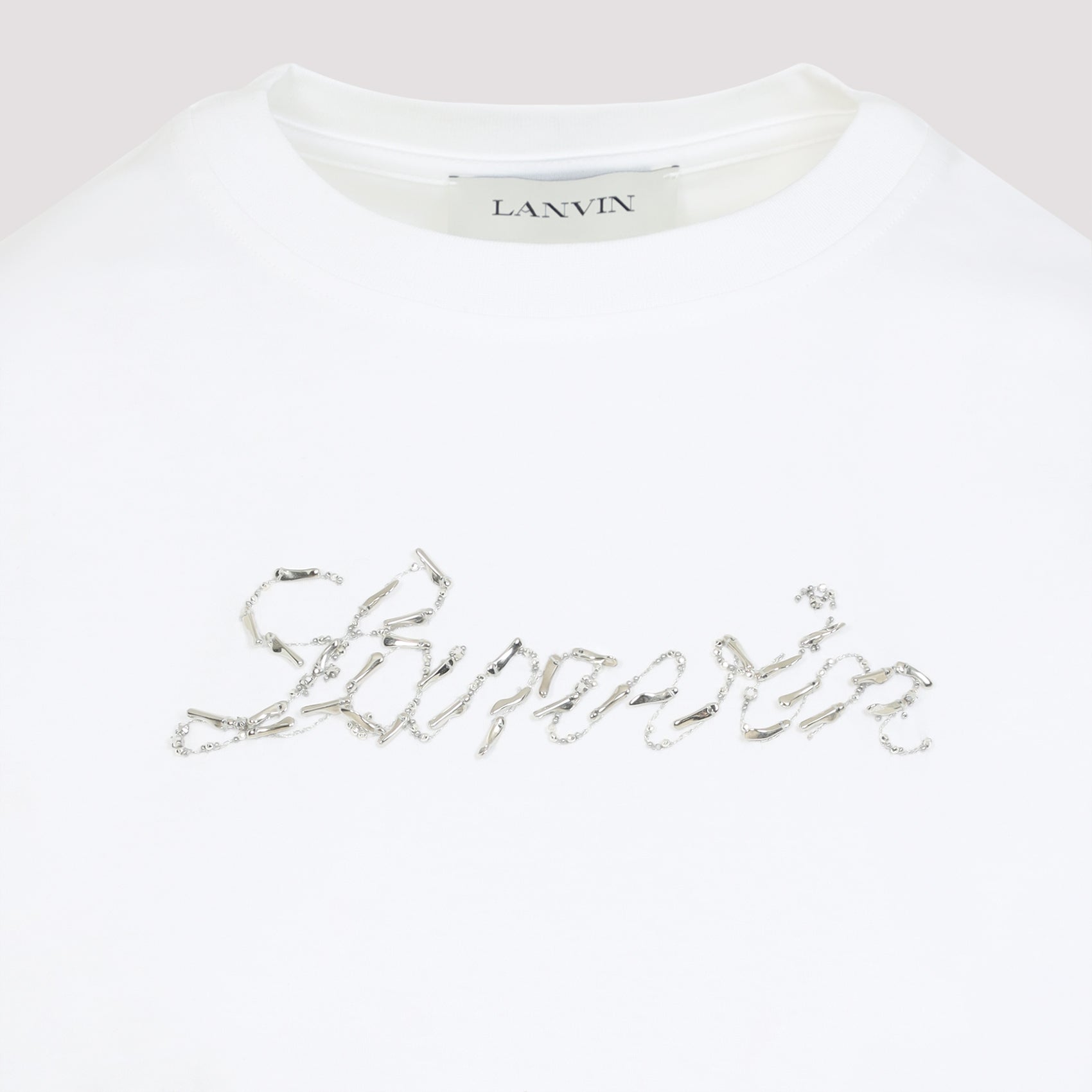LANVIN Embroidered Script Logo T-Shirt