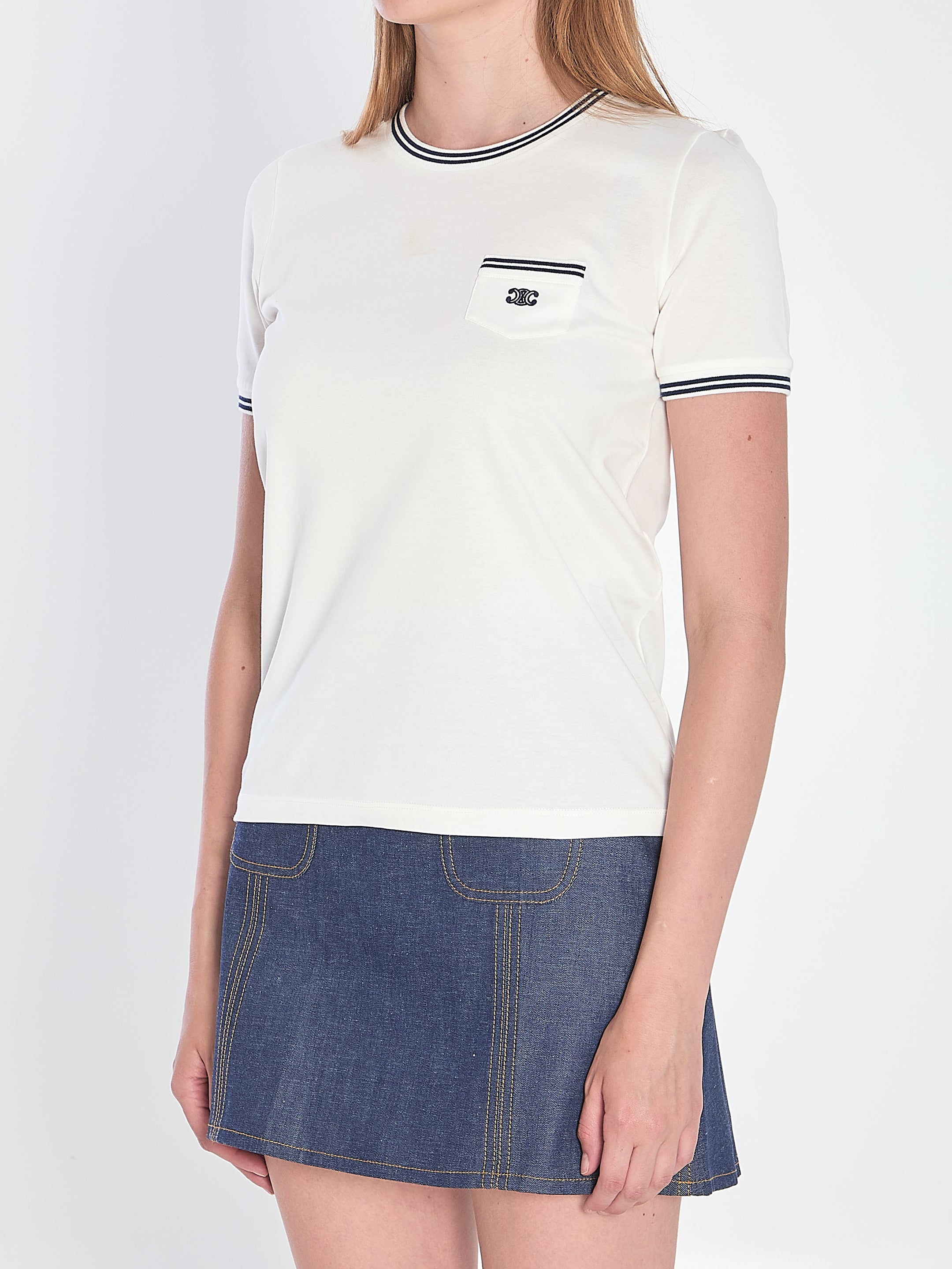 CELINE Triomphe Crew-Neck T-Shirt - Regular Fit