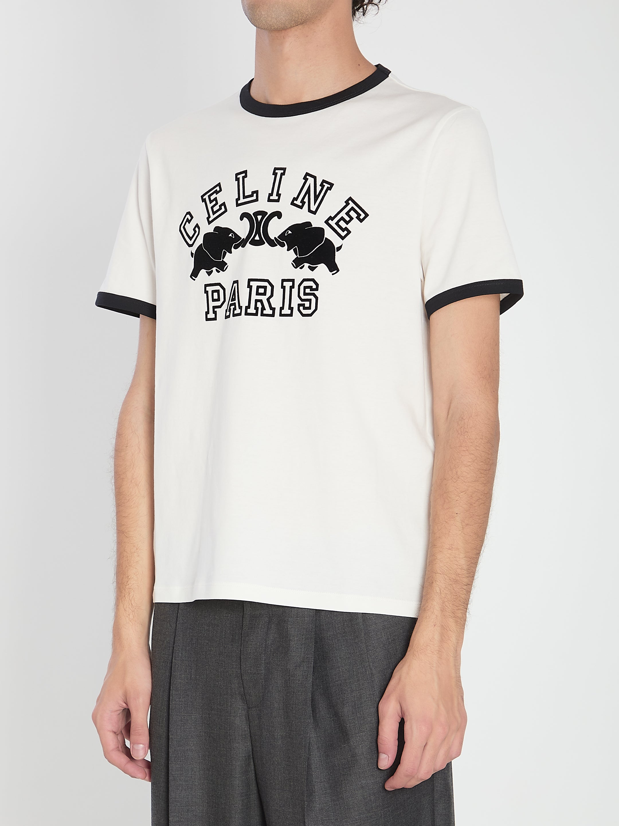 CELINE Classic Fit Crew Neck T-Shirt - Size L