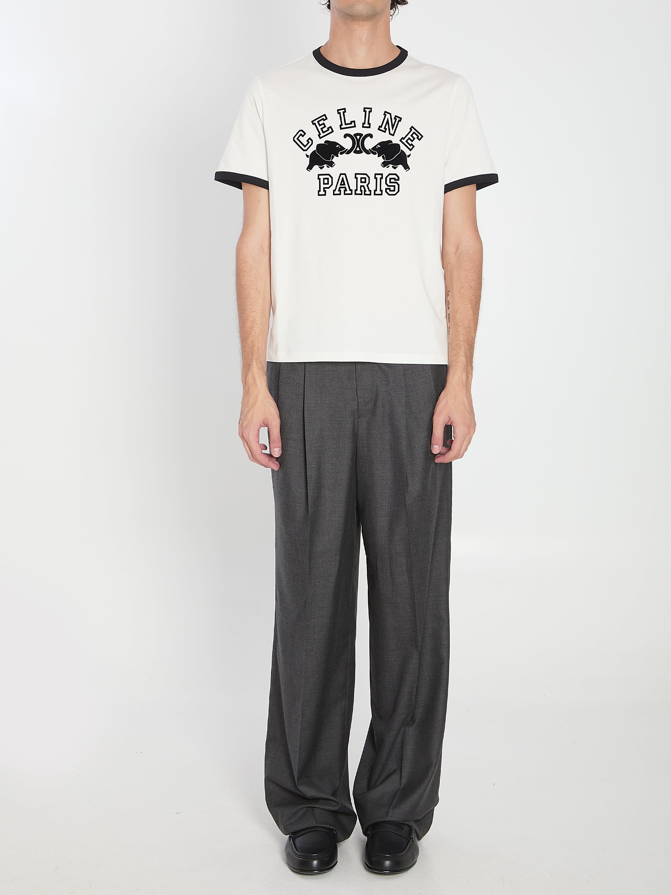 CELINE Classic Fit Crew Neck T-Shirt - Size L