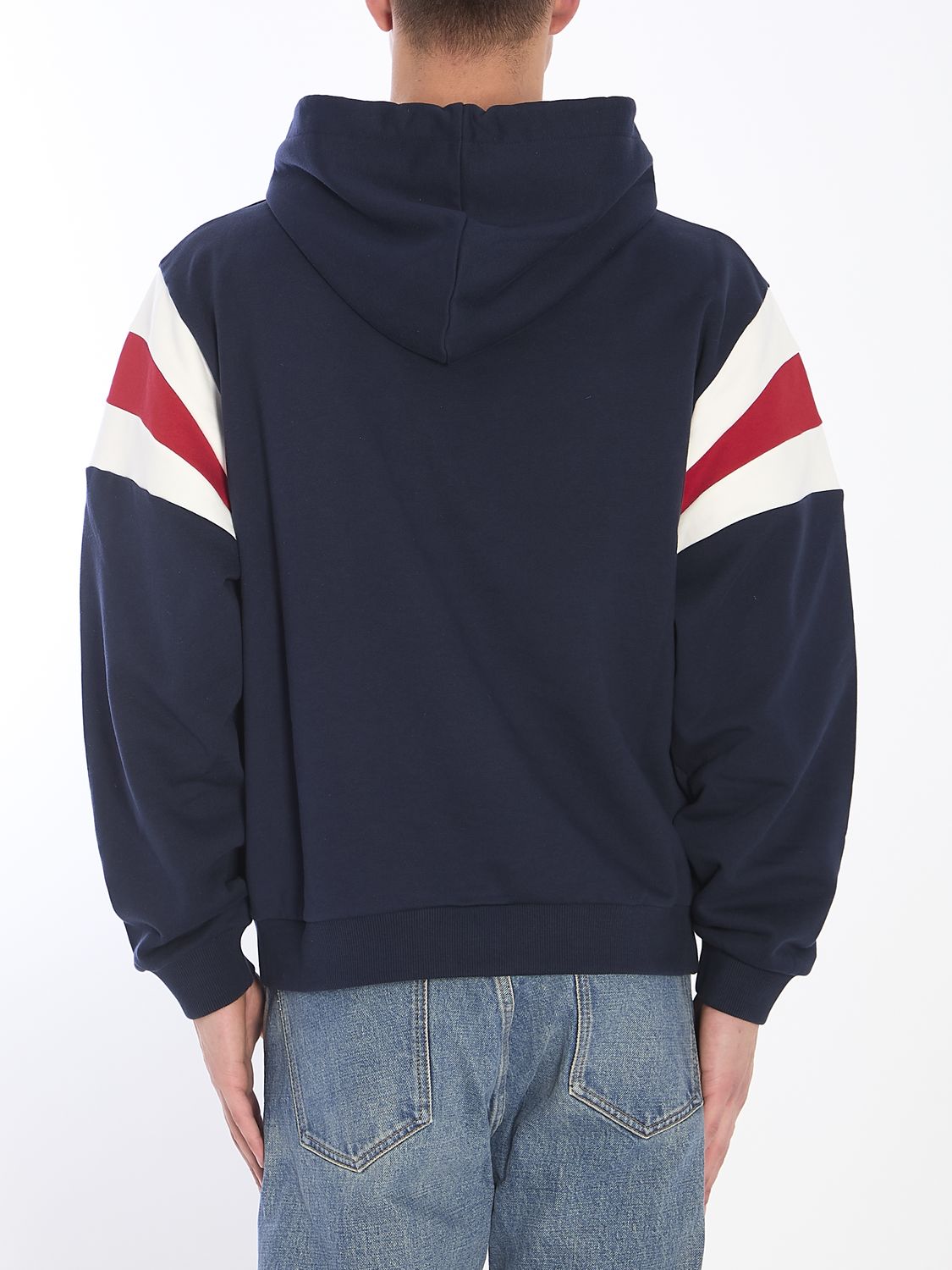 CELINE Logo Hoodie with Stripe Details
