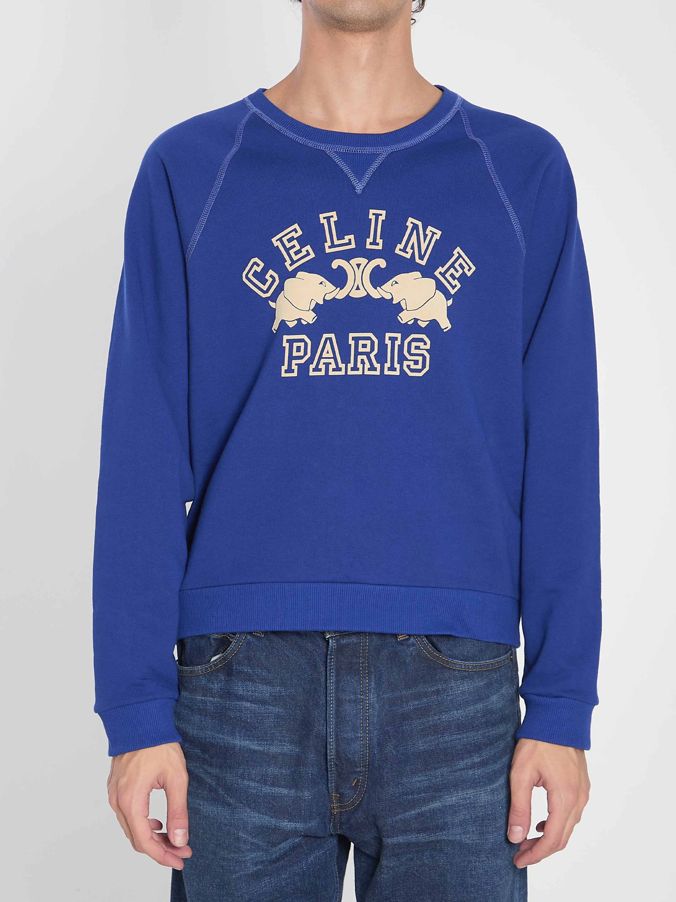 CELINE Crew Neck Mini Sweatshirt for Men