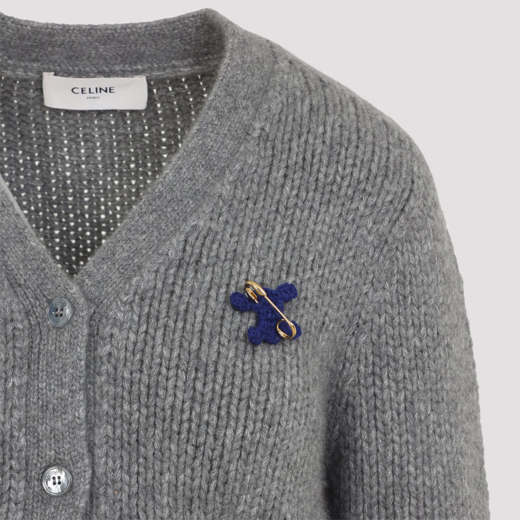 CELINE Light Cashmere and Silk Cardigan