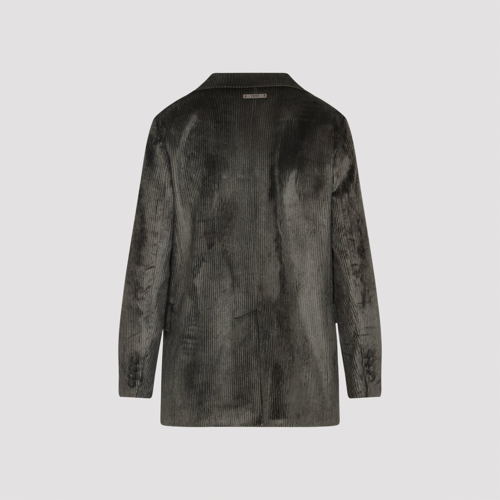 PESERICO Elegant Velvet Blazer with Thousand Stripes