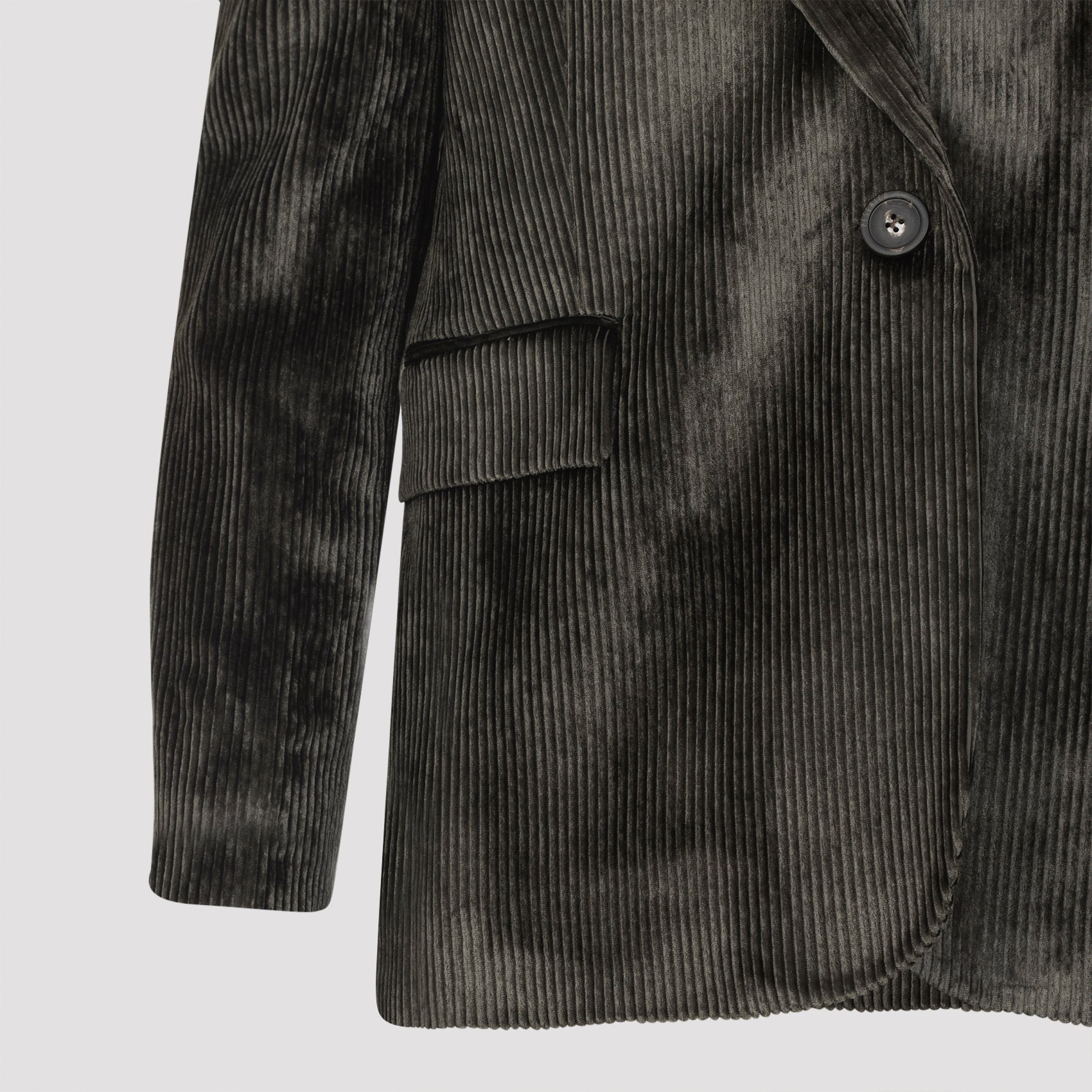 PESERICO Elegant Velvet Blazer with Thousand Stripes