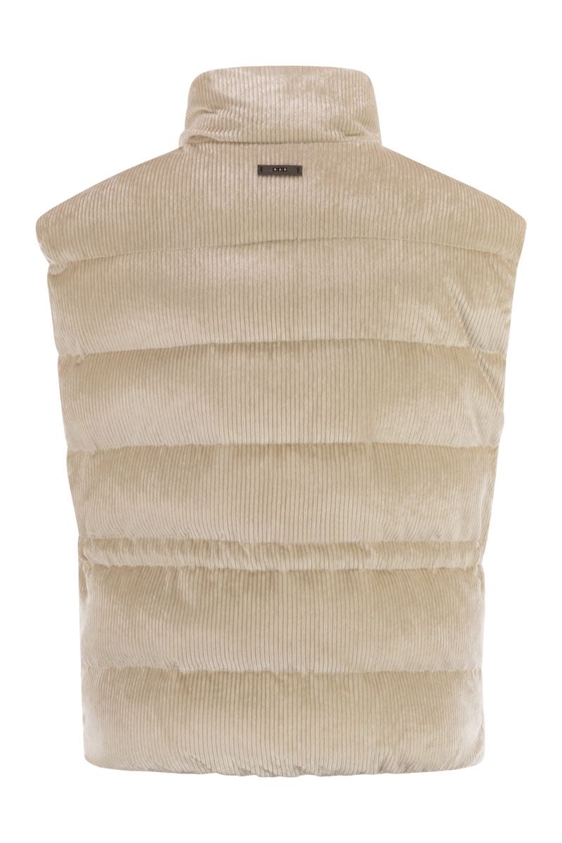 PESERICO Winter-Weight Goose Down & Velvet Waistcoat