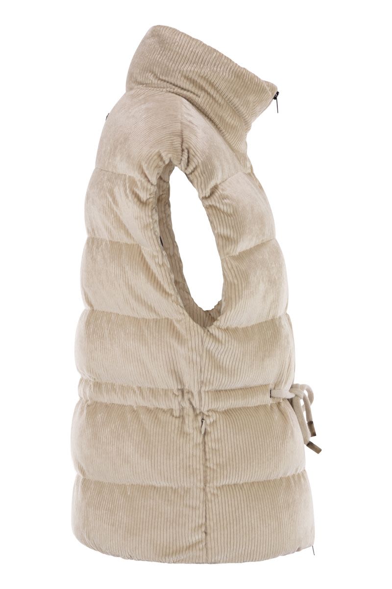 PESERICO Winter-Weight Goose Down & Velvet Waistcoat