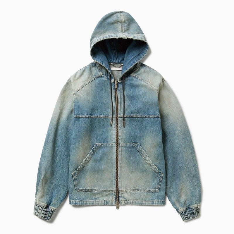 1989 STUDIO Men's Washed Denim Zip Hoodie