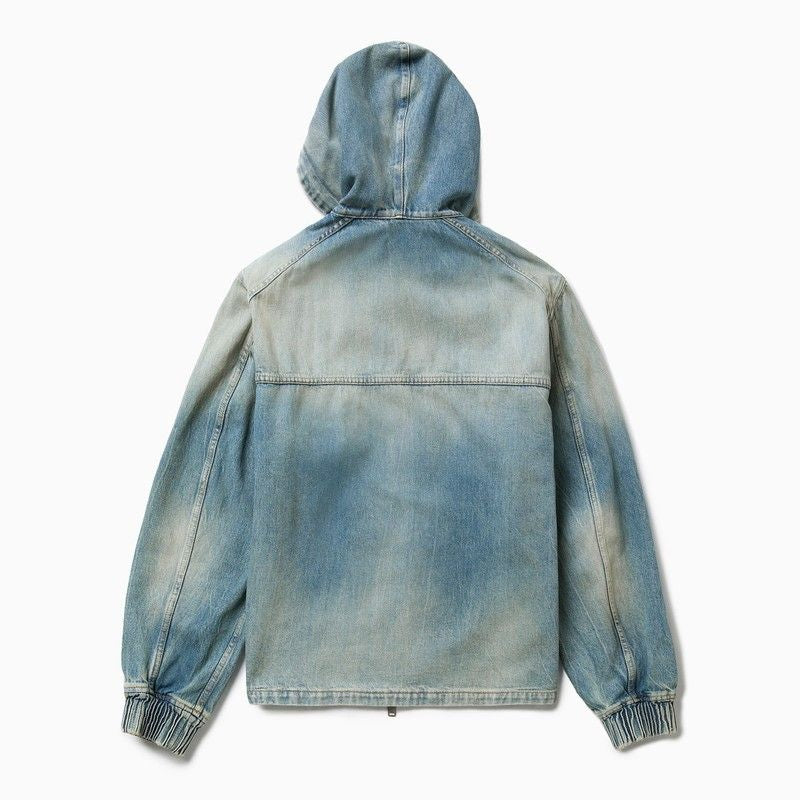 1989 STUDIO Men's Washed Denim Zip Hoodie