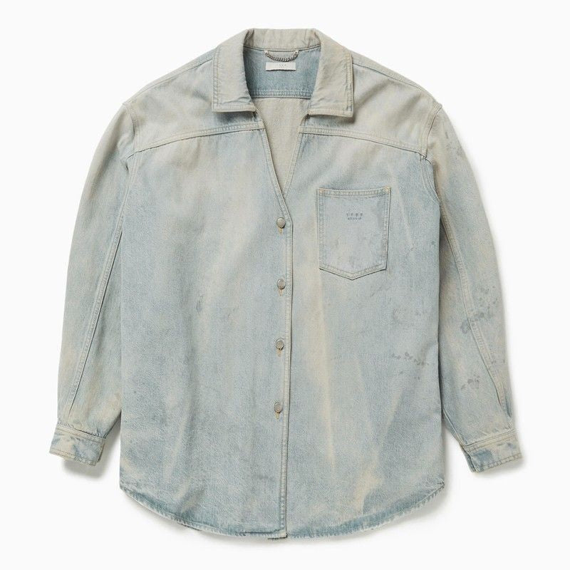 1989 STUDIO Men's Vintage Effect Denim Overshirt