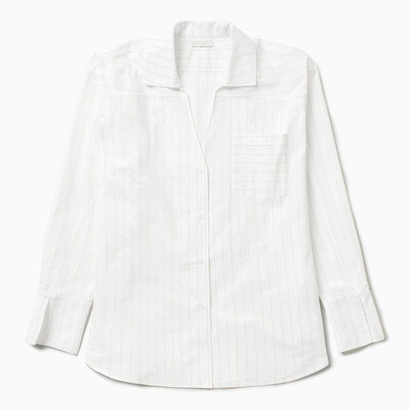 1989 STUDIO Oversized Striped Long Sleeve Shirt Dress