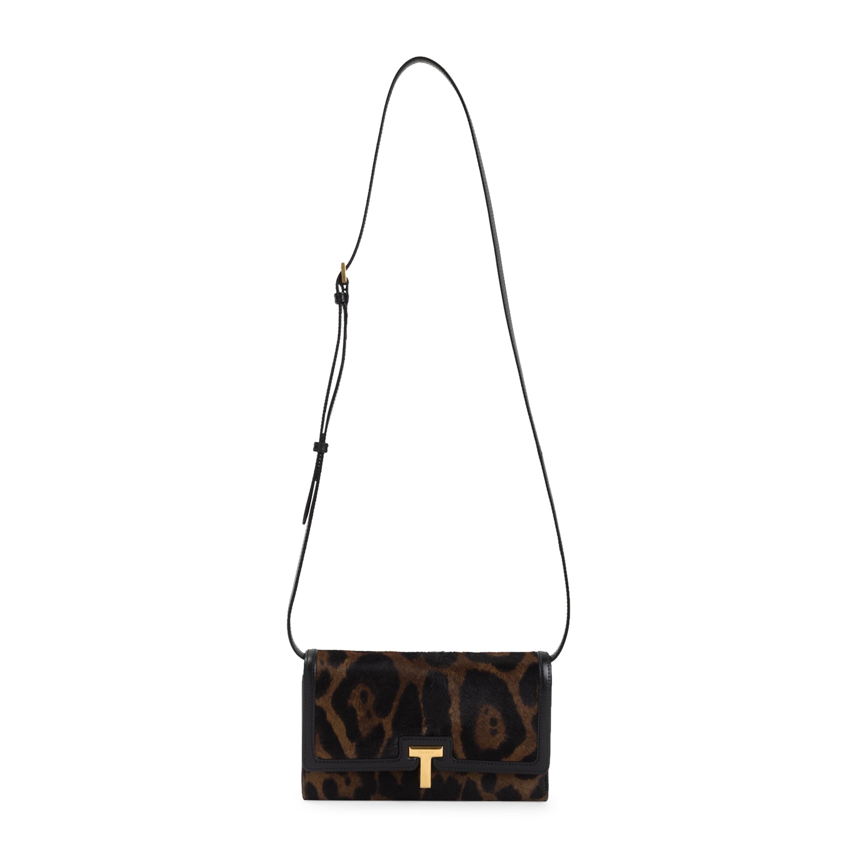 TOM FORD Leopard Print Wallet on Strap - 20cm x 12cm x 4cm