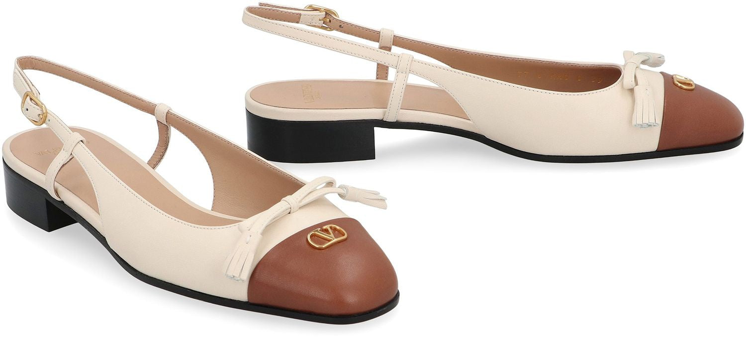 VALENTINO Slingback Ballet Flats with Adjustable Strap