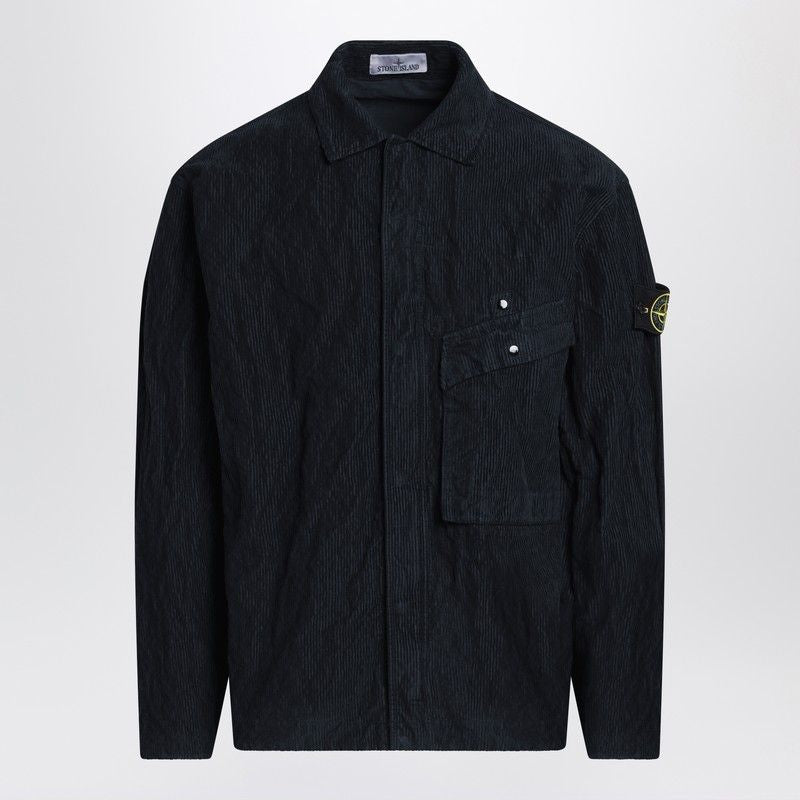 STONE ISLAND Corduroy Shirt with Hidden Closure - FW25