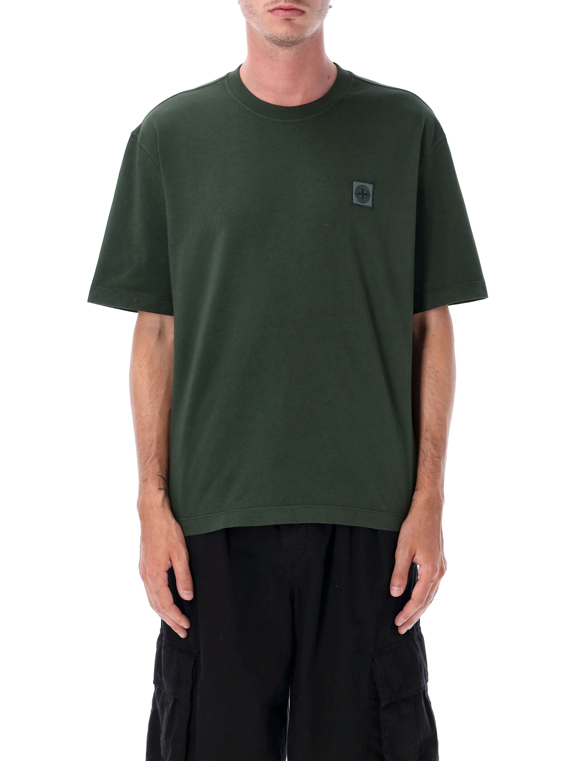 STONE ISLAND Compass Patch Cotton T-Shirt - Size L