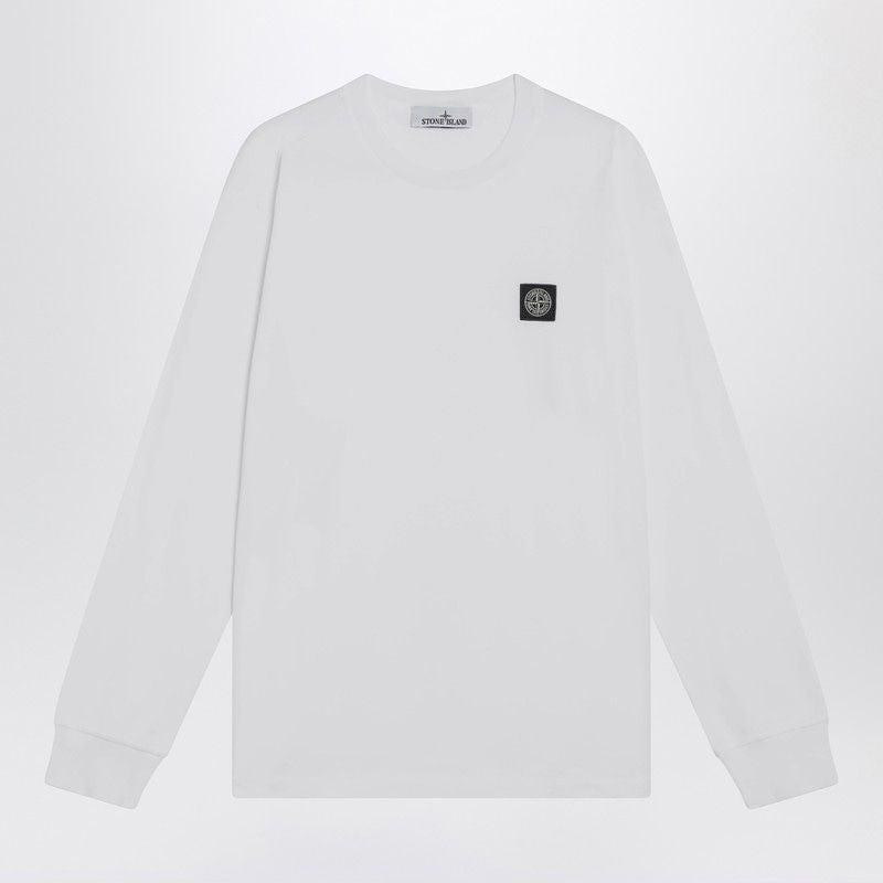 STONE ISLAND Slim Fit Crewneck Sweater with Compass Logo Patch - Men’s