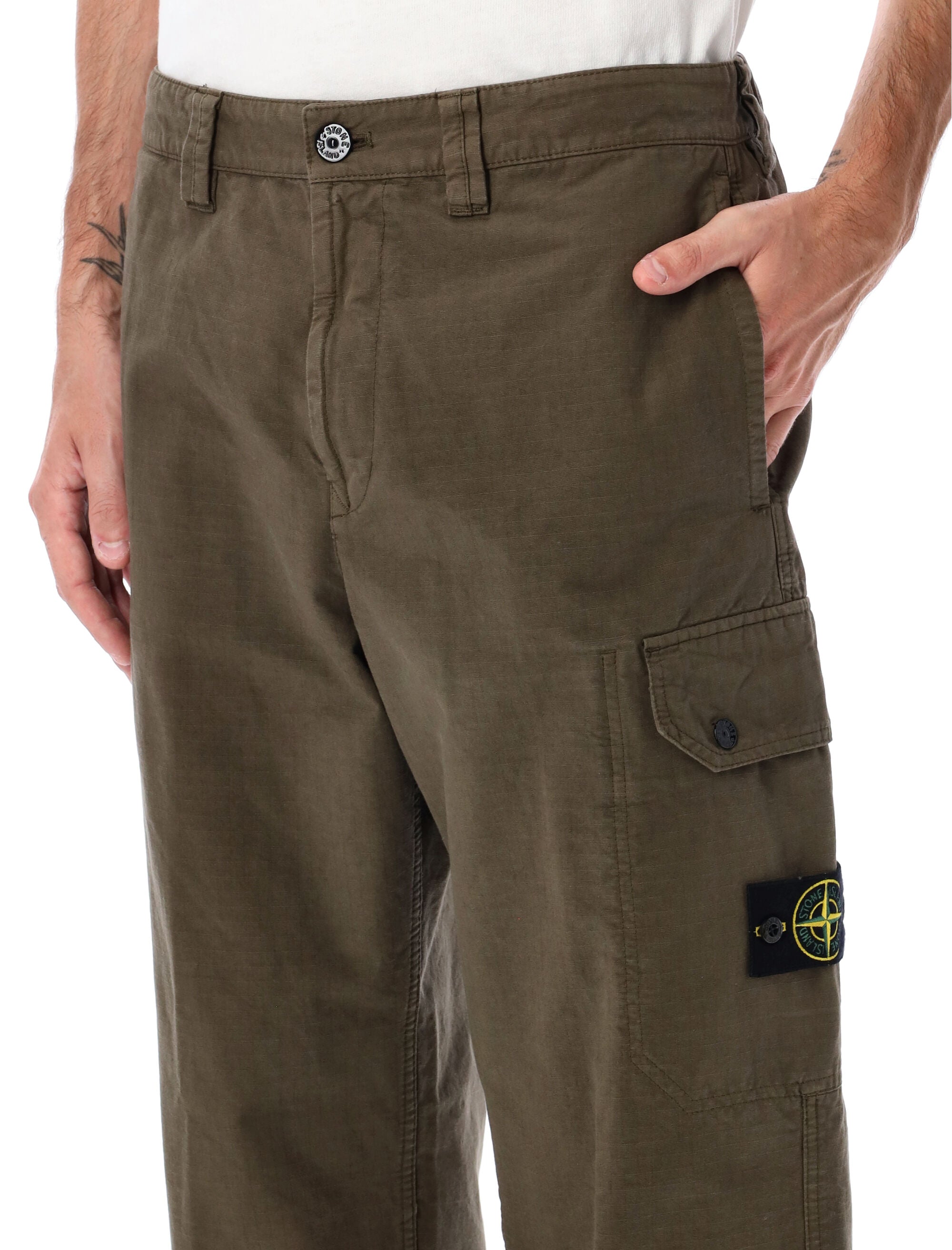 STONE ISLAND Ripstop Cotton Cargo Pants - Size 32