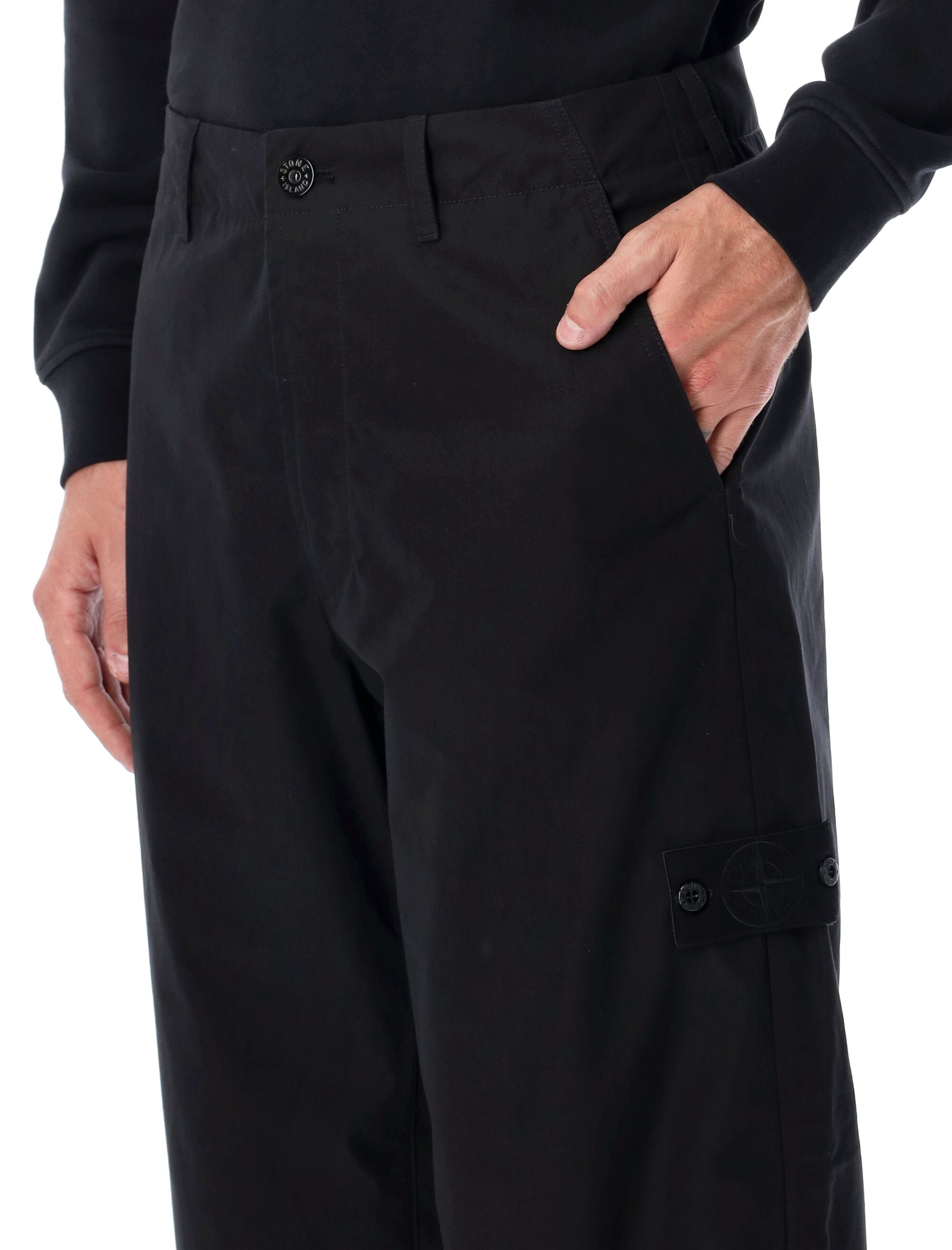 STONE ISLAND Weatherproof Cotton Canvas Pants