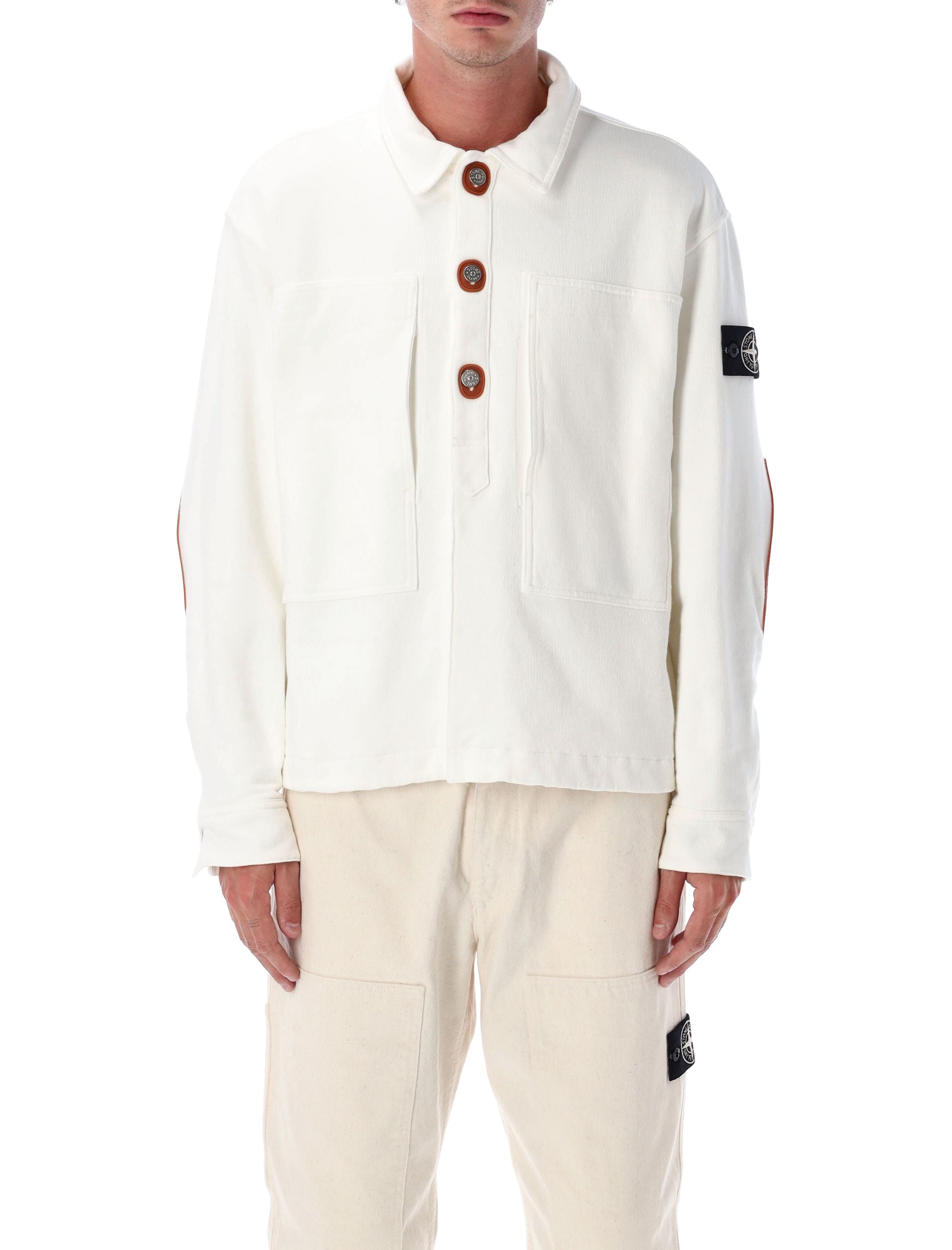 STONE ISLAND Knit-Look Cotton Coach Jacket - Size L