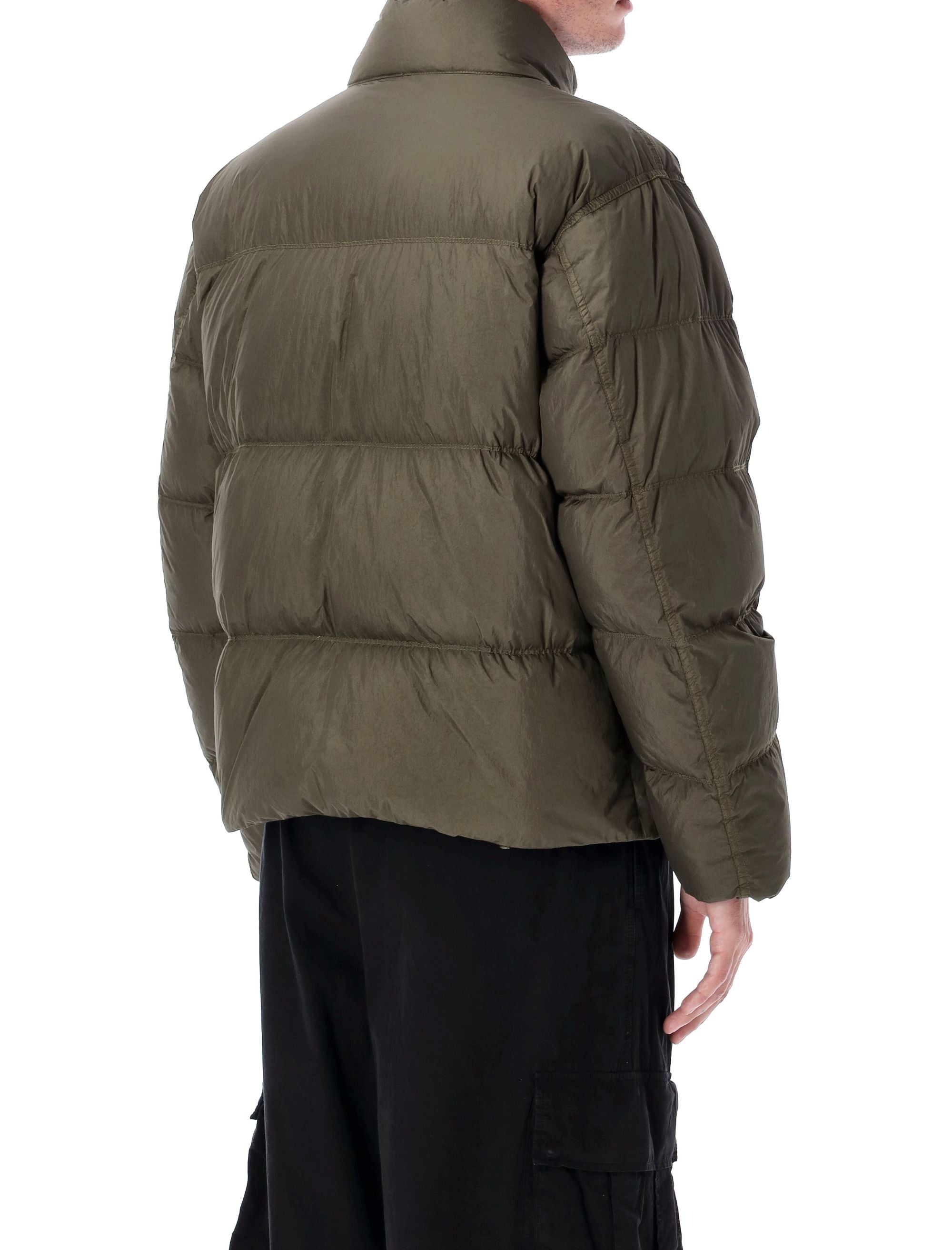 STONE ISLAND Crinkle Effect Down Jacket - Size L