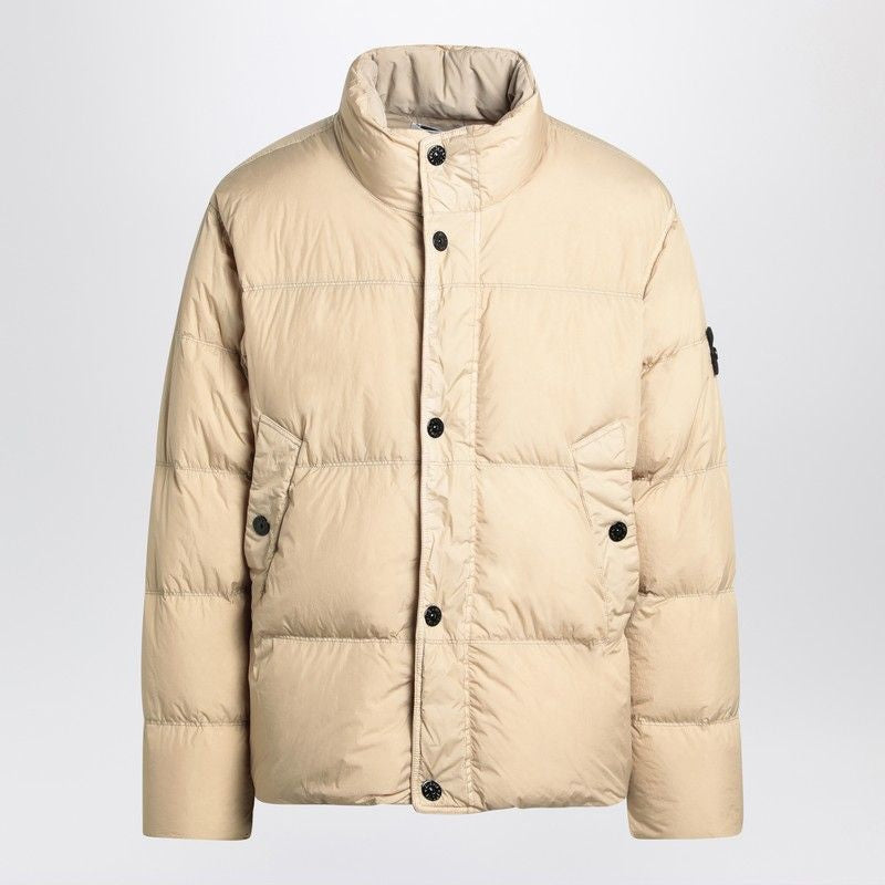 STONE ISLAND Desert Colored Down Jacket for Men - FW25
