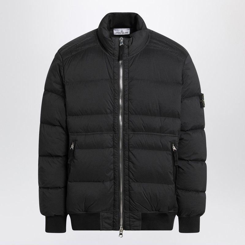 STONE ISLAND Men's Zip-Up Nylon Blend Puffer Jacket