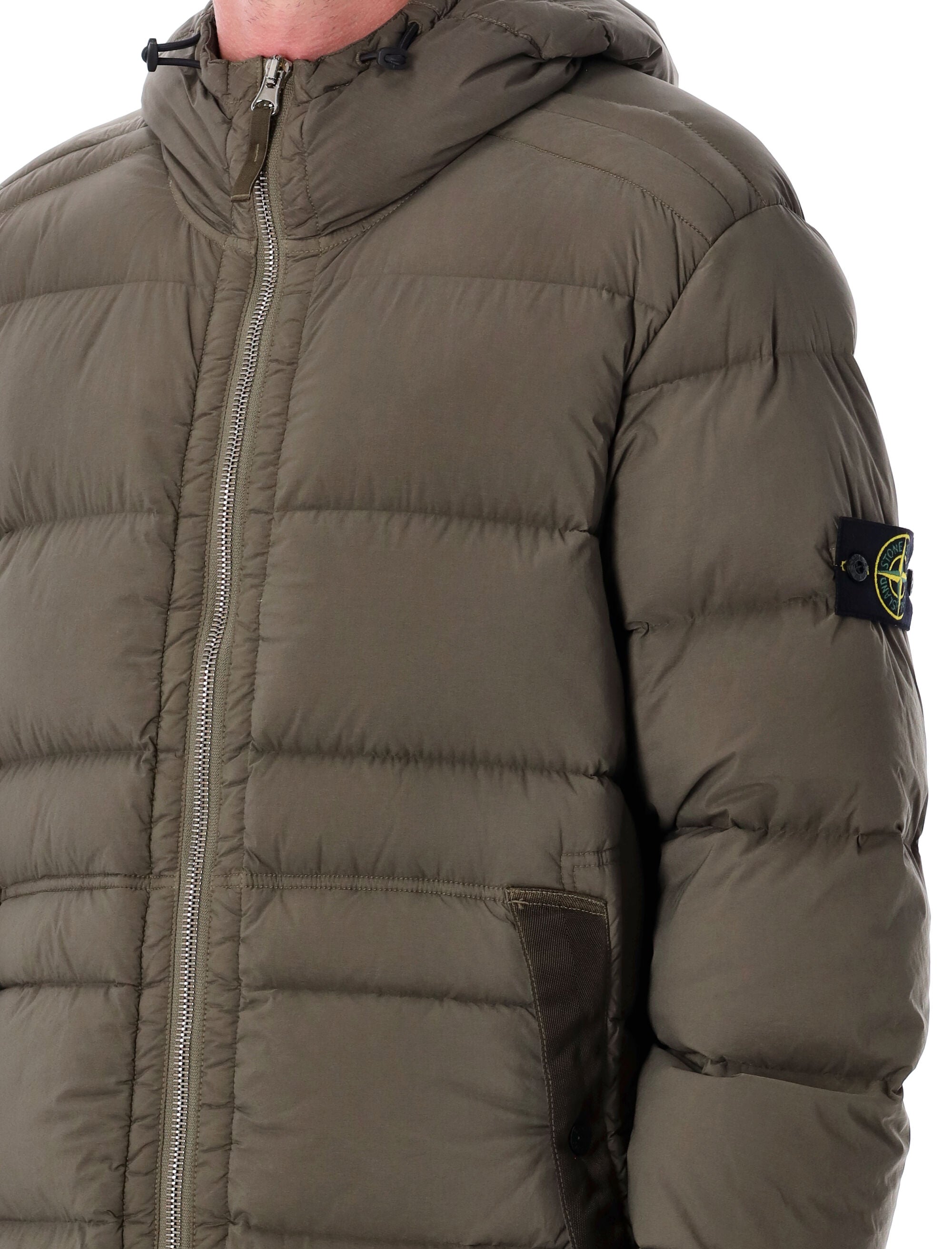 STONE ISLAND Seamless Tunnel Hooded Down Jacket - Size L