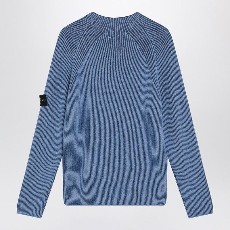 STONE ISLAND Men's Ribbed Mock Neck Sweater - FW25