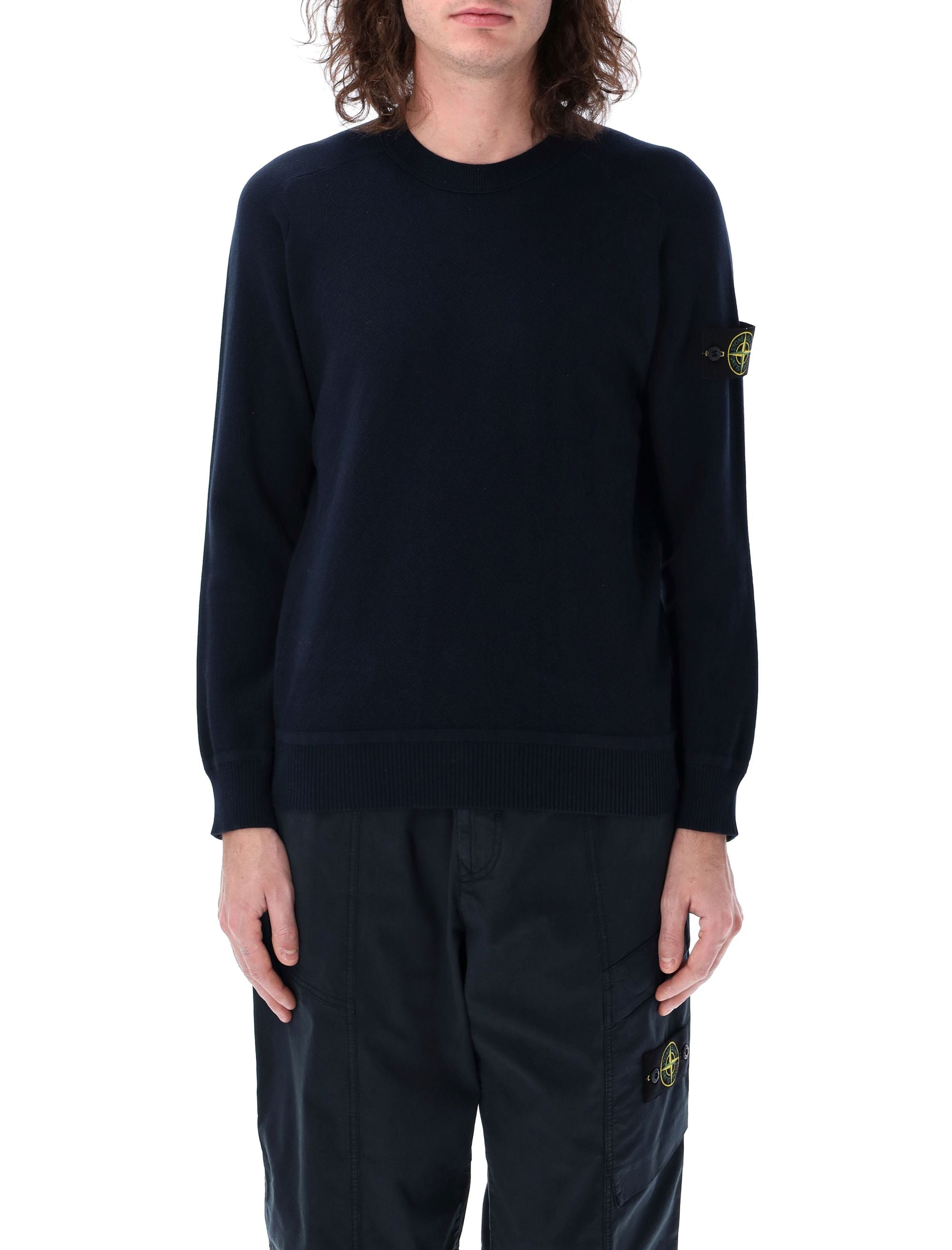STONE ISLAND Classic Cotton Crewneck Sweater - Size L