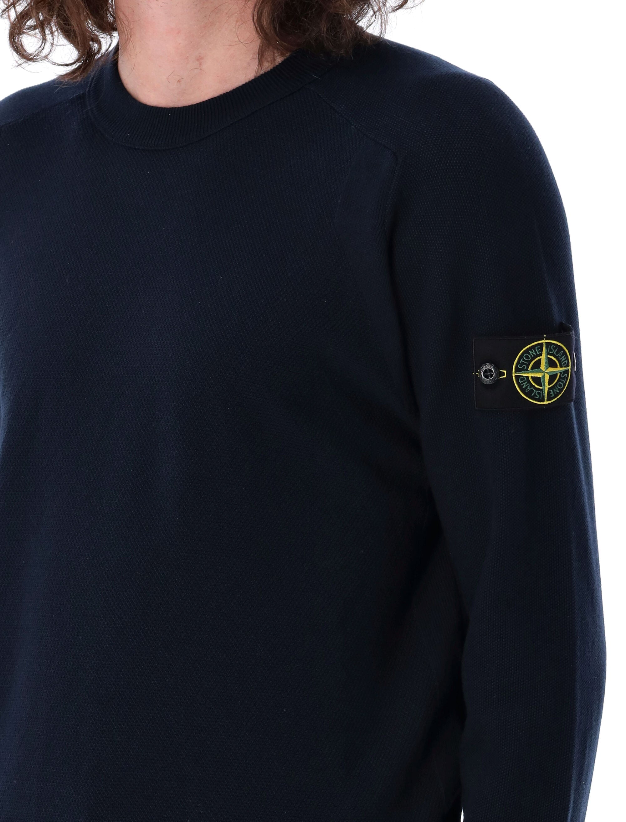 STONE ISLAND Classic Cotton Crewneck Sweater - Size L