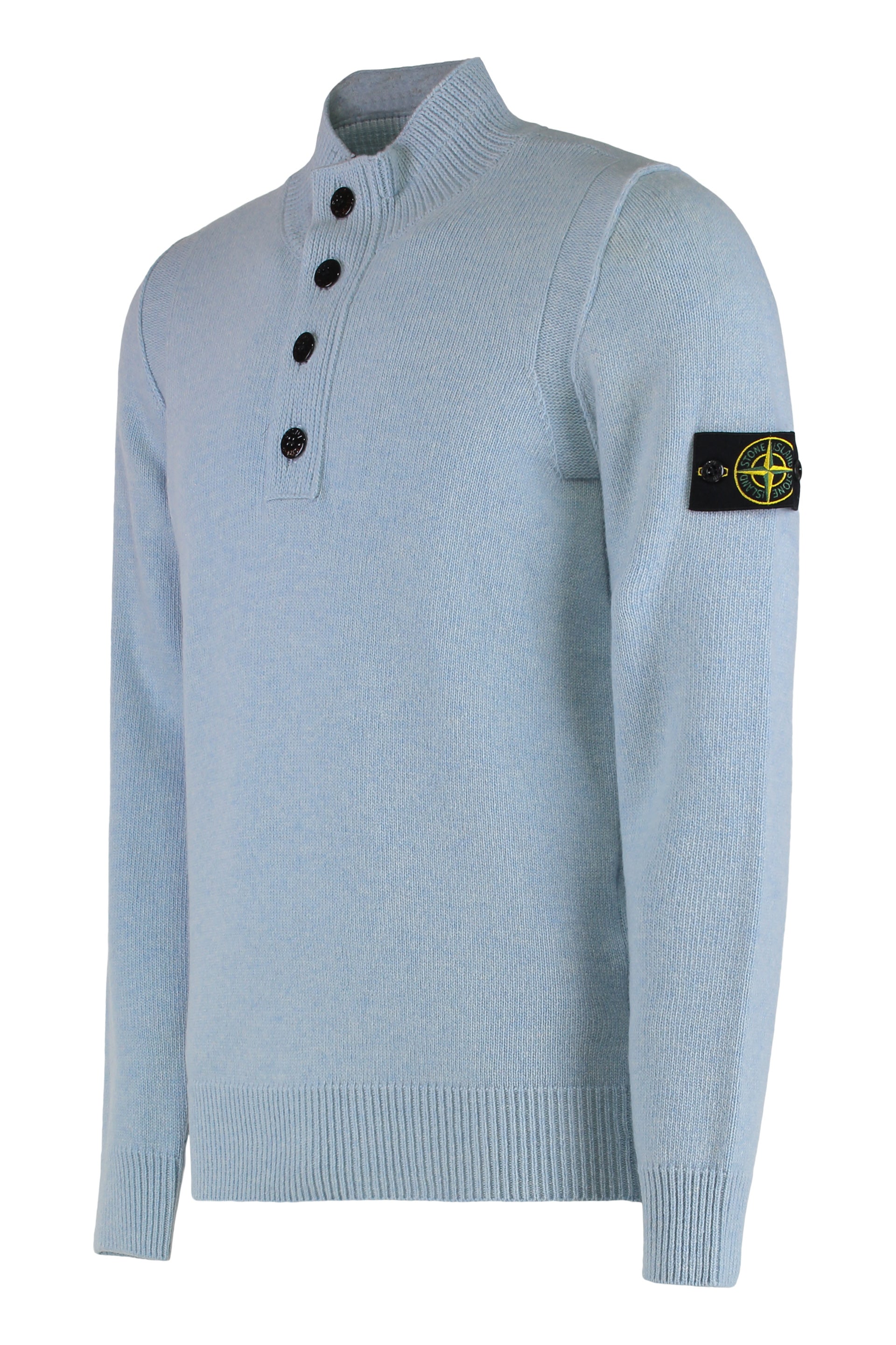 STONE ISLAND Wool Blend Mini Zip Sweater