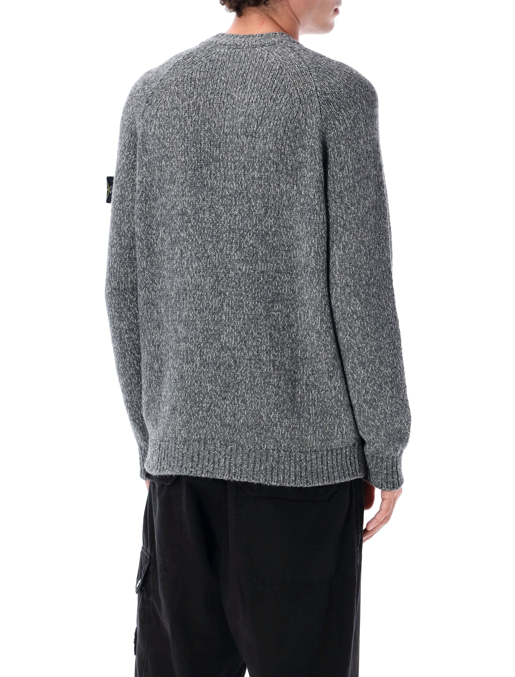 STONE ISLAND Raglan Wool Sweater - Loose Fit