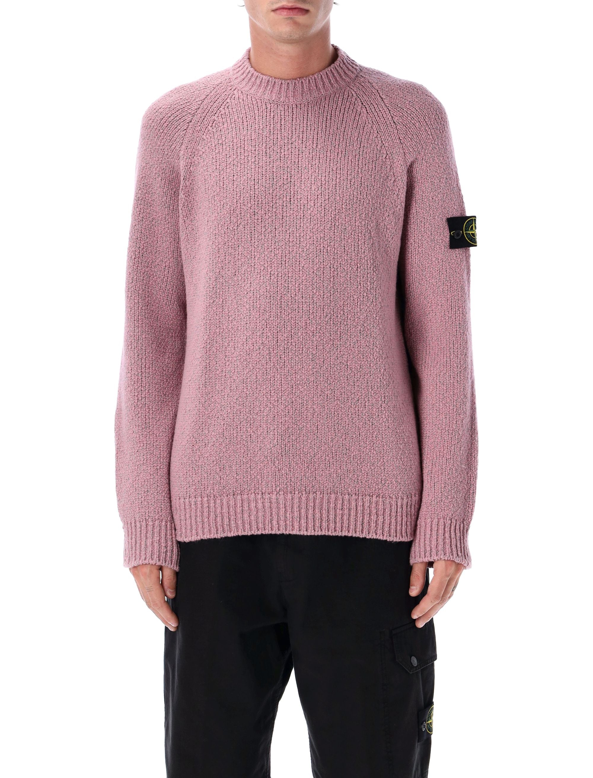 STONE ISLAND Men's Wool Raglan Sweater - Size L