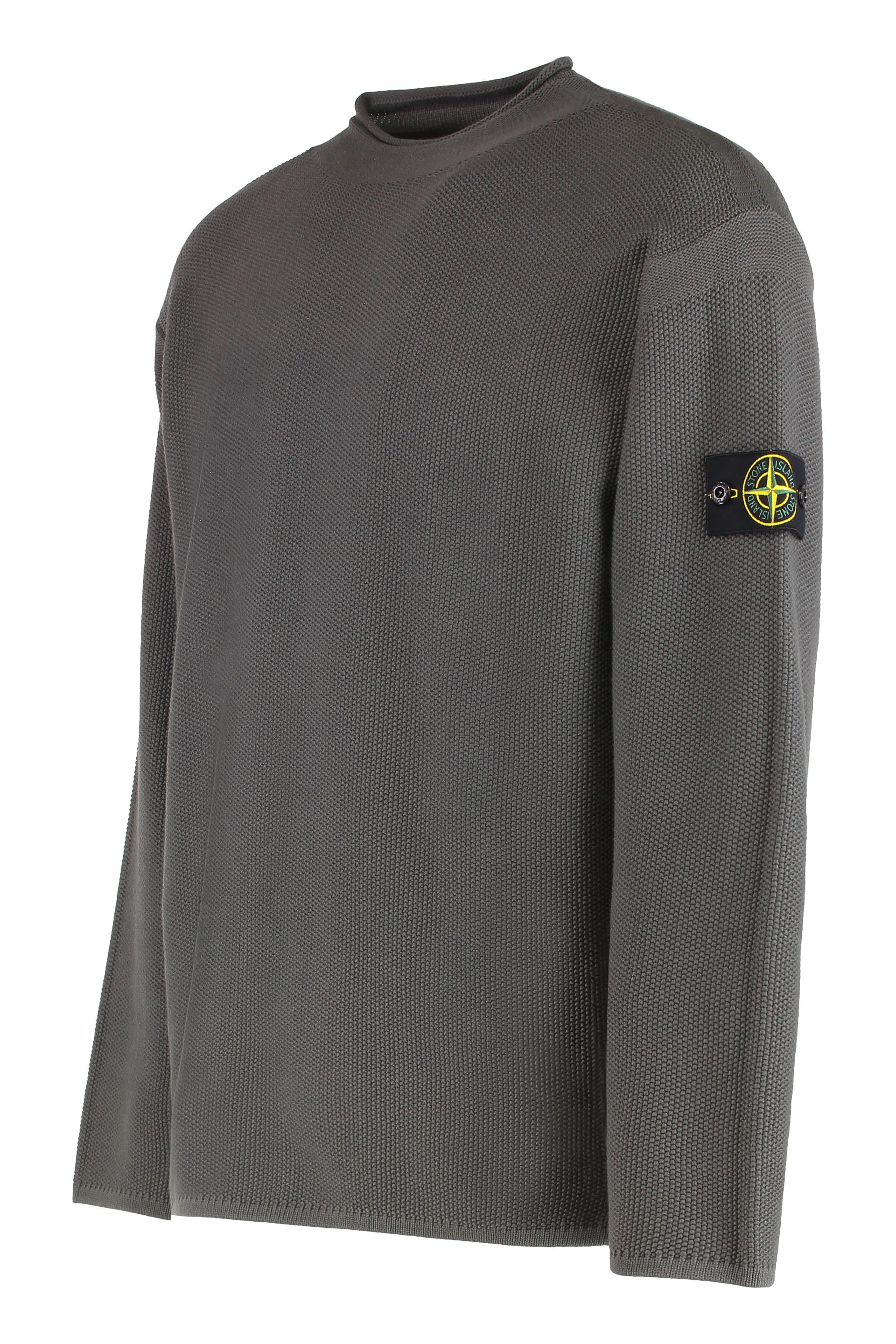 STONE ISLAND Polo Neck Sweater with Reverse Stitch Details for Men