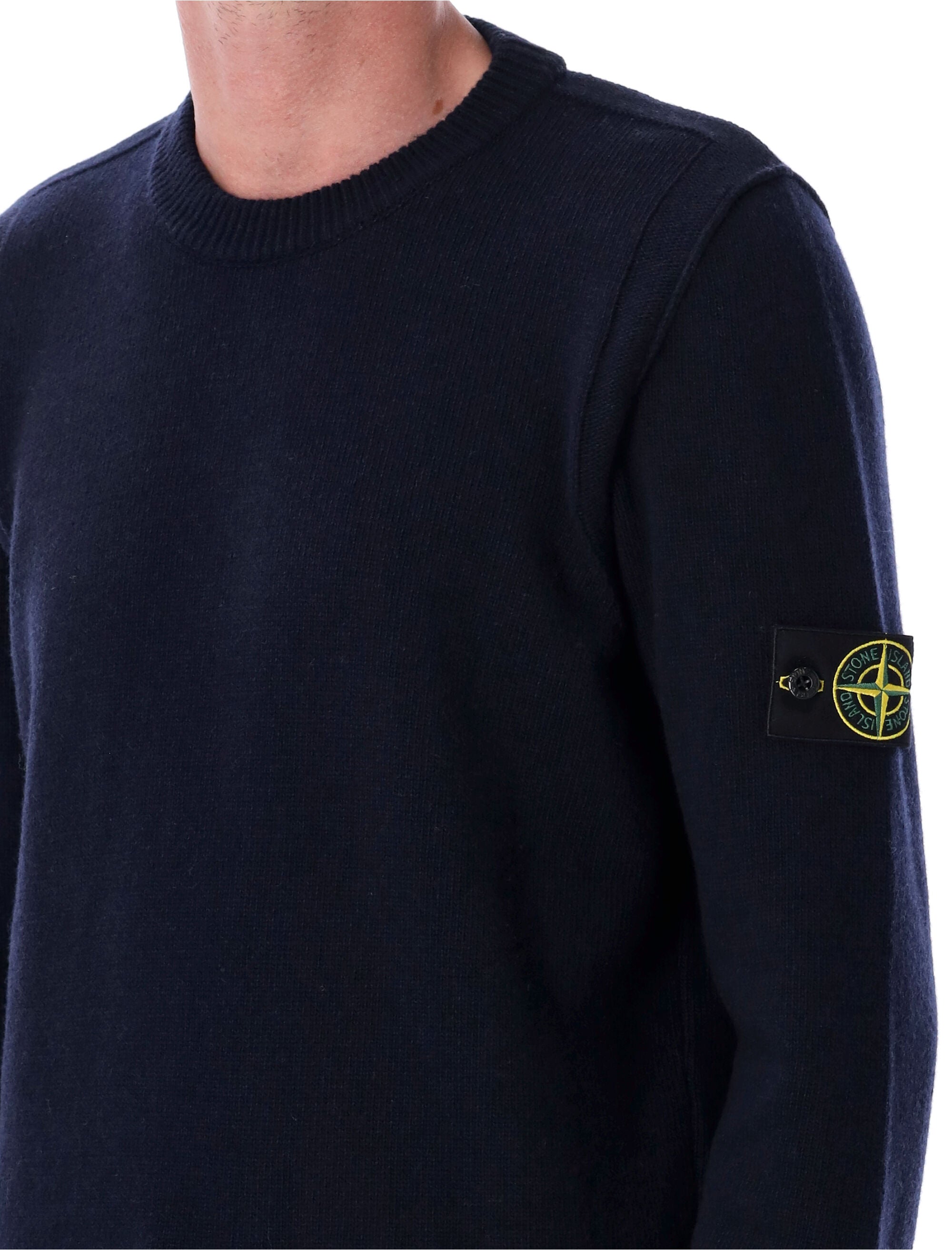 STONE ISLAND Men's Wool Blend Crew Neck Sweater